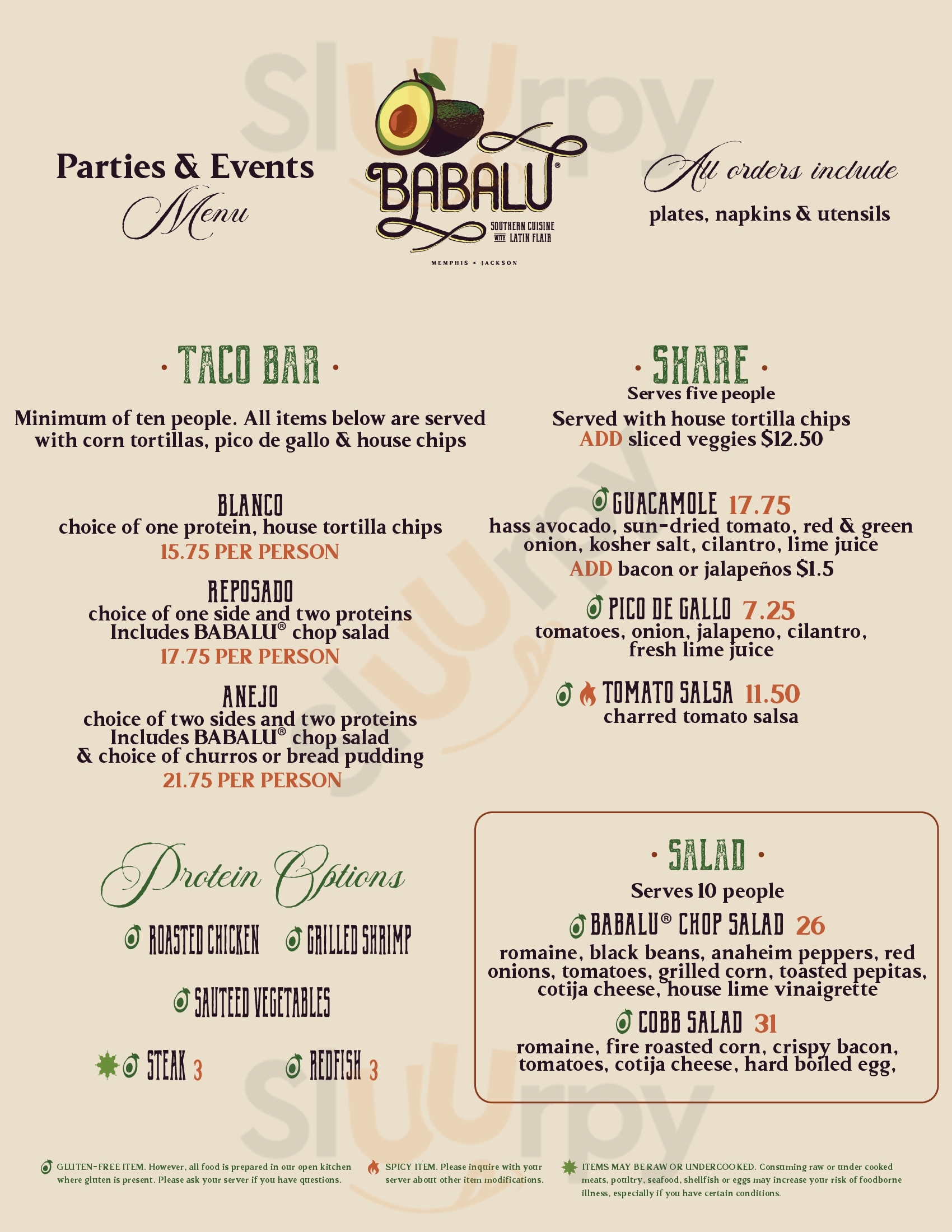 Main Menu - Babalu Tapas & Tacos