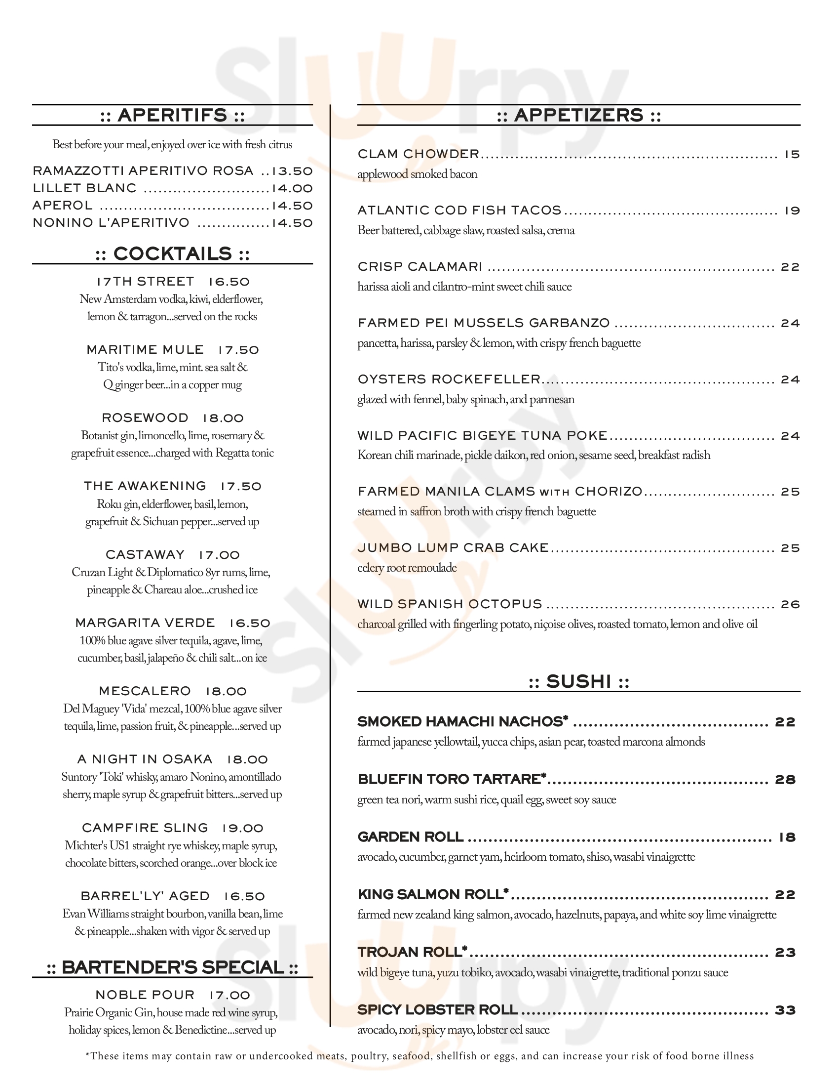 Water Grill Dallas Menu - 1