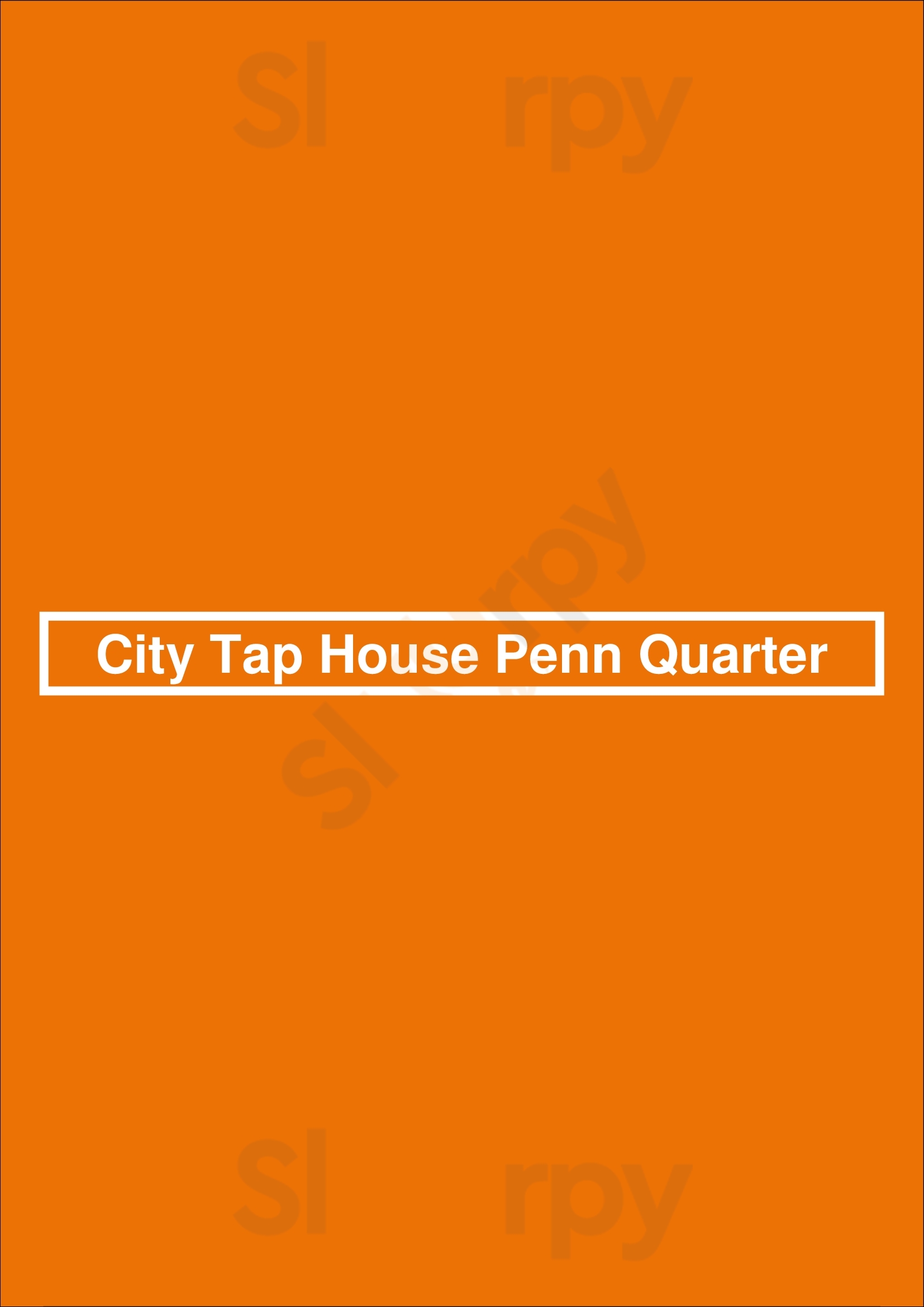 City Tap House Penn Quarter Washington DC Menu - 1