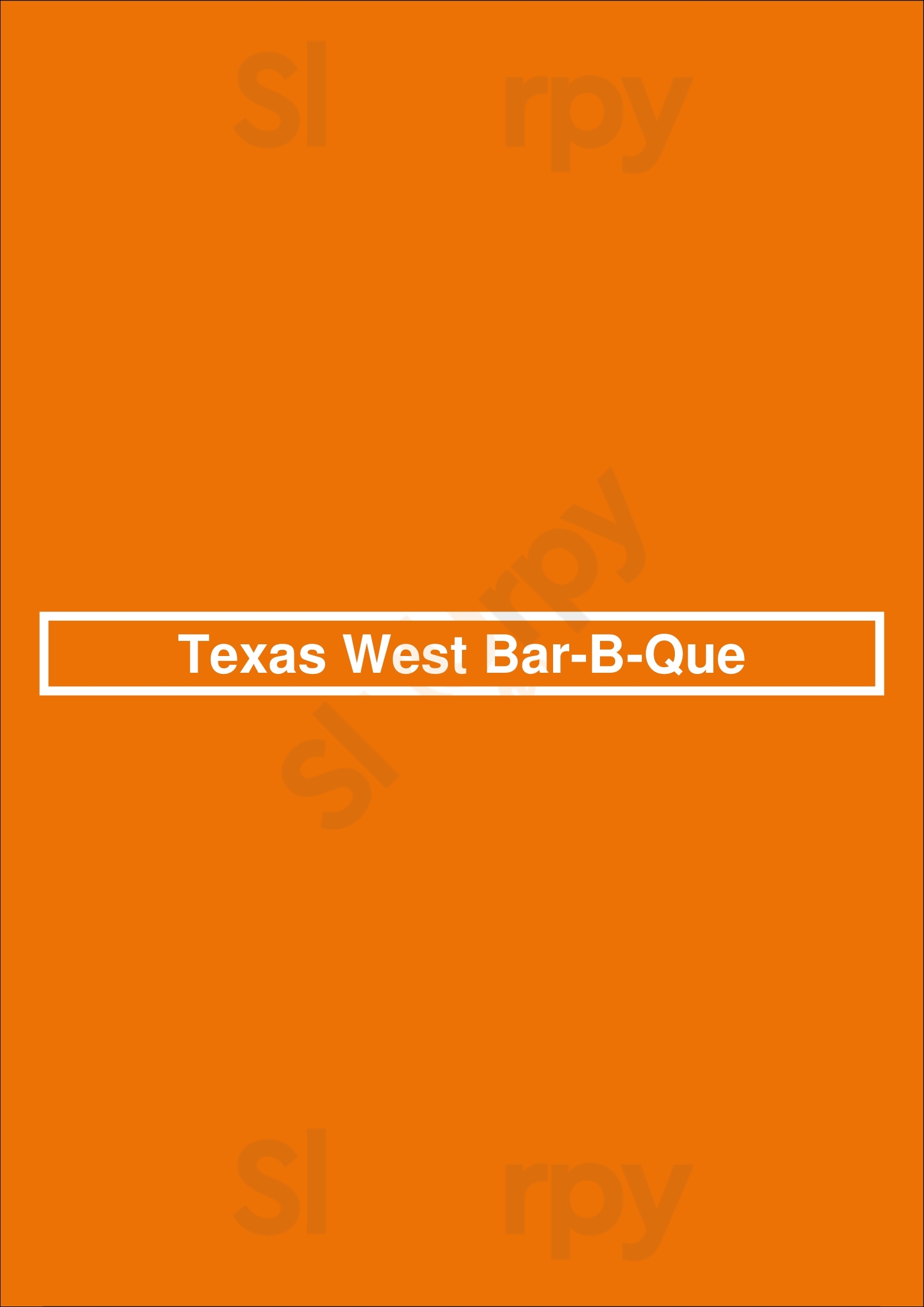 Texas West Bar-b-que Sacramento Menu - 1