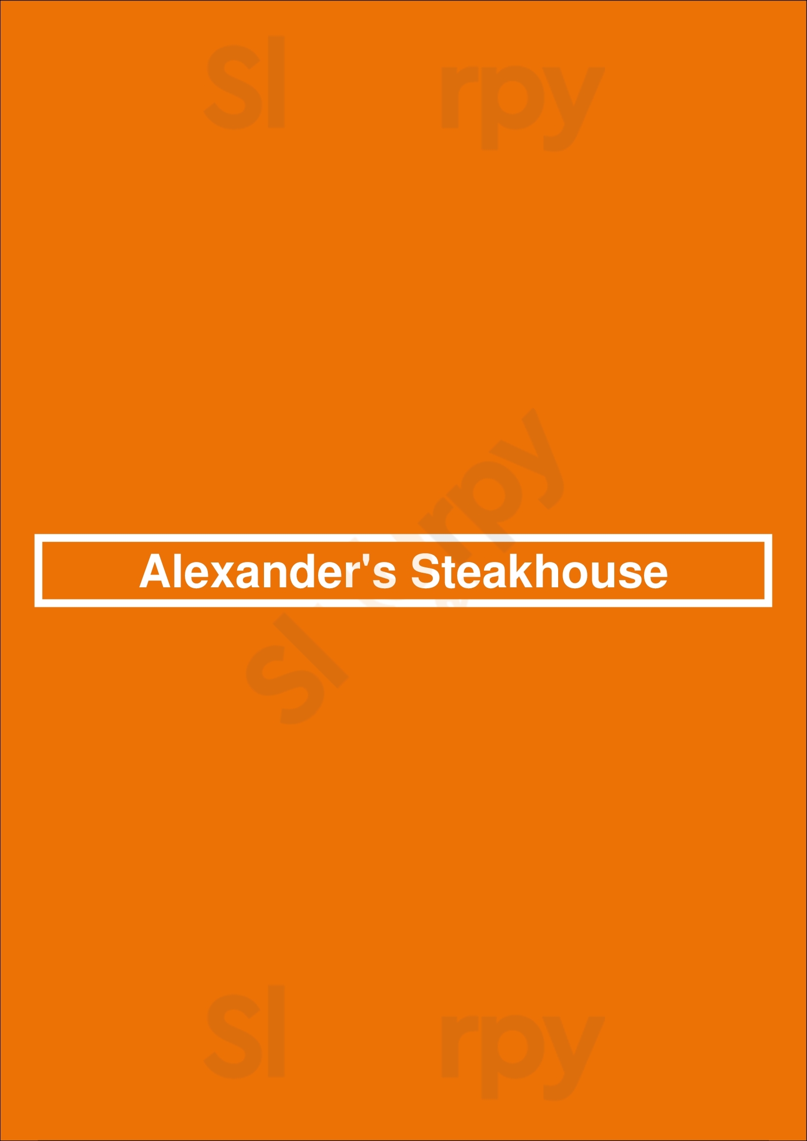 Alexander's Steakhouse San Francisco Menu - 1
