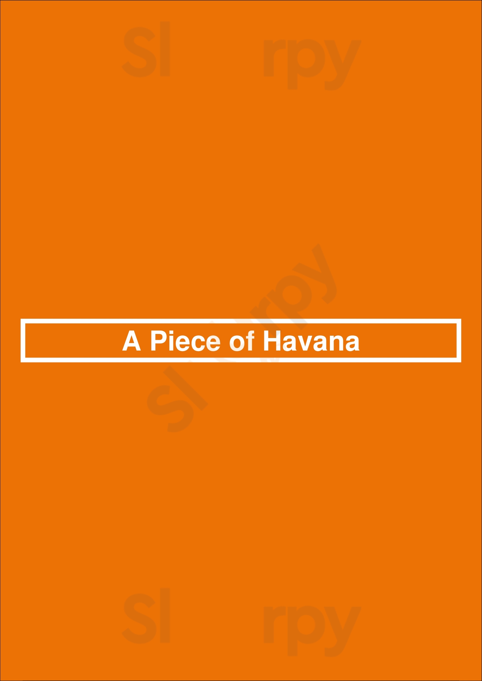 A Piece Of Havana Charlotte Menu - 1