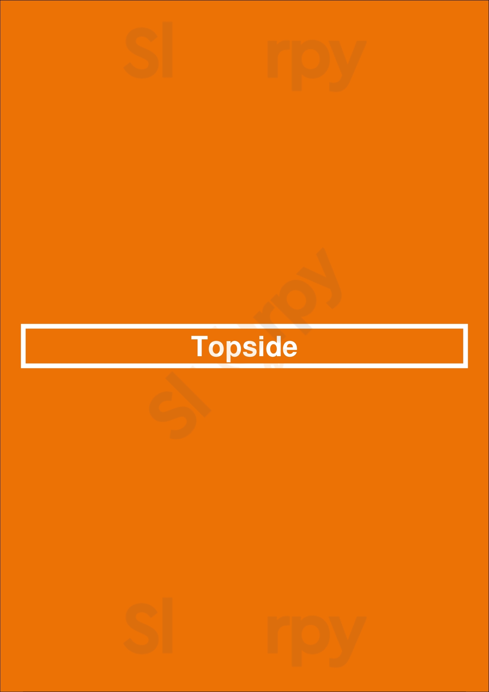 Topside Baltimore Menu - 1