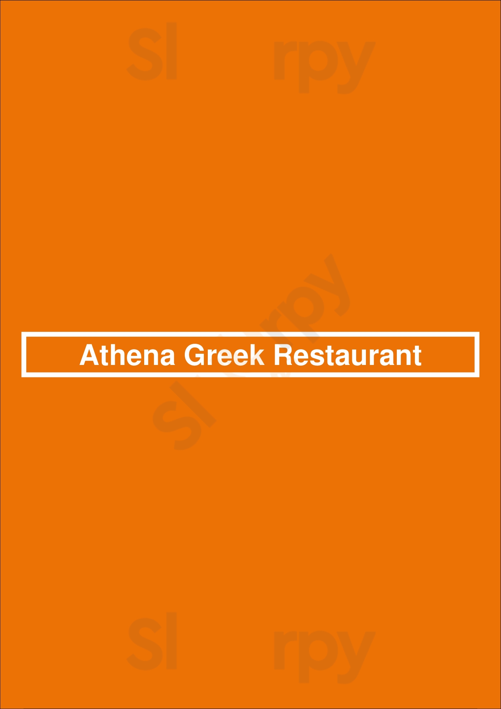 Athena Greek Restaurant Chicago Menu - 1
