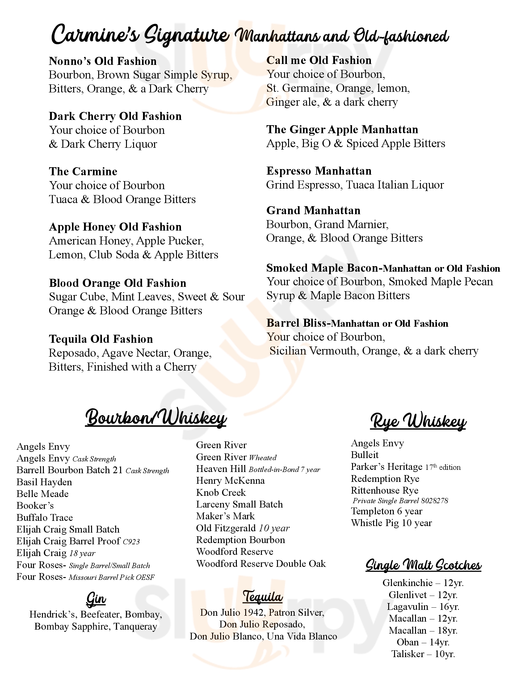 Main Menu - Angelo's