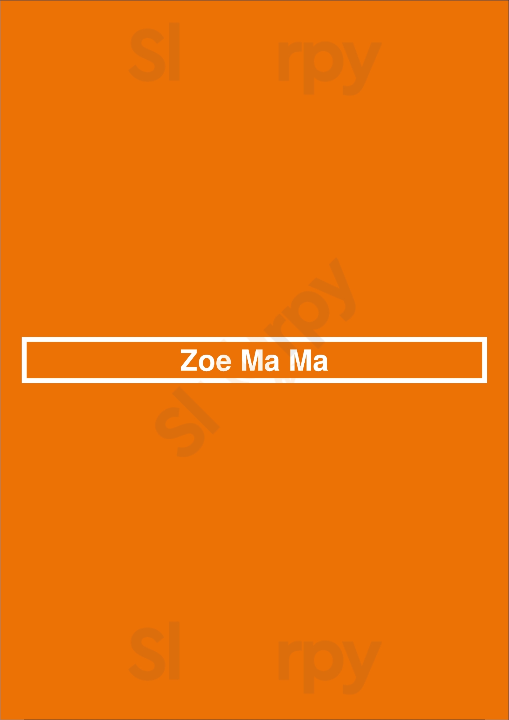 Zoe Ma Ma Denver Menu - 1