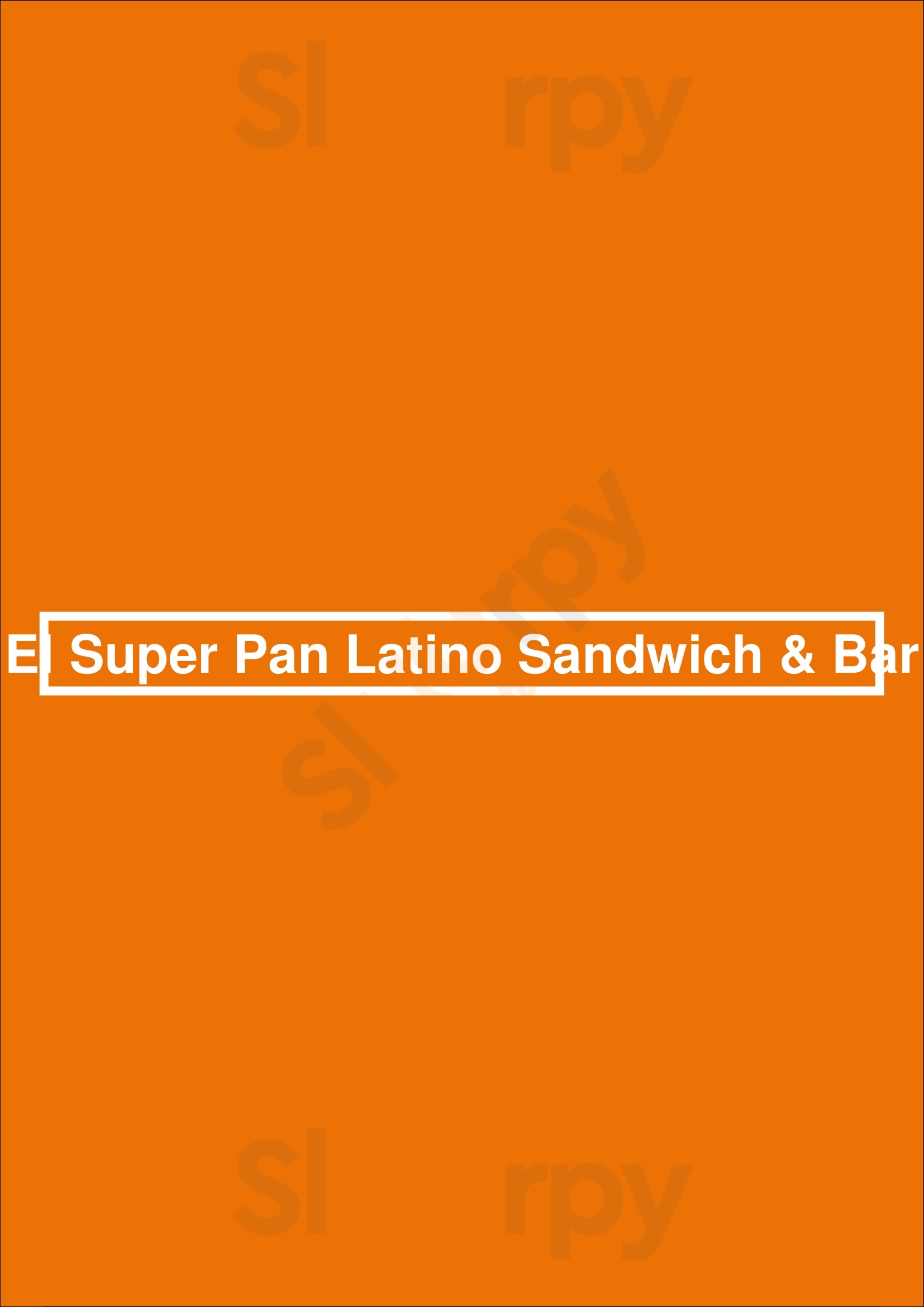 El Super Pan Latino Sandwich & Bar Atlanta Menu - 1