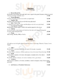 Zellas Pizzeria menu