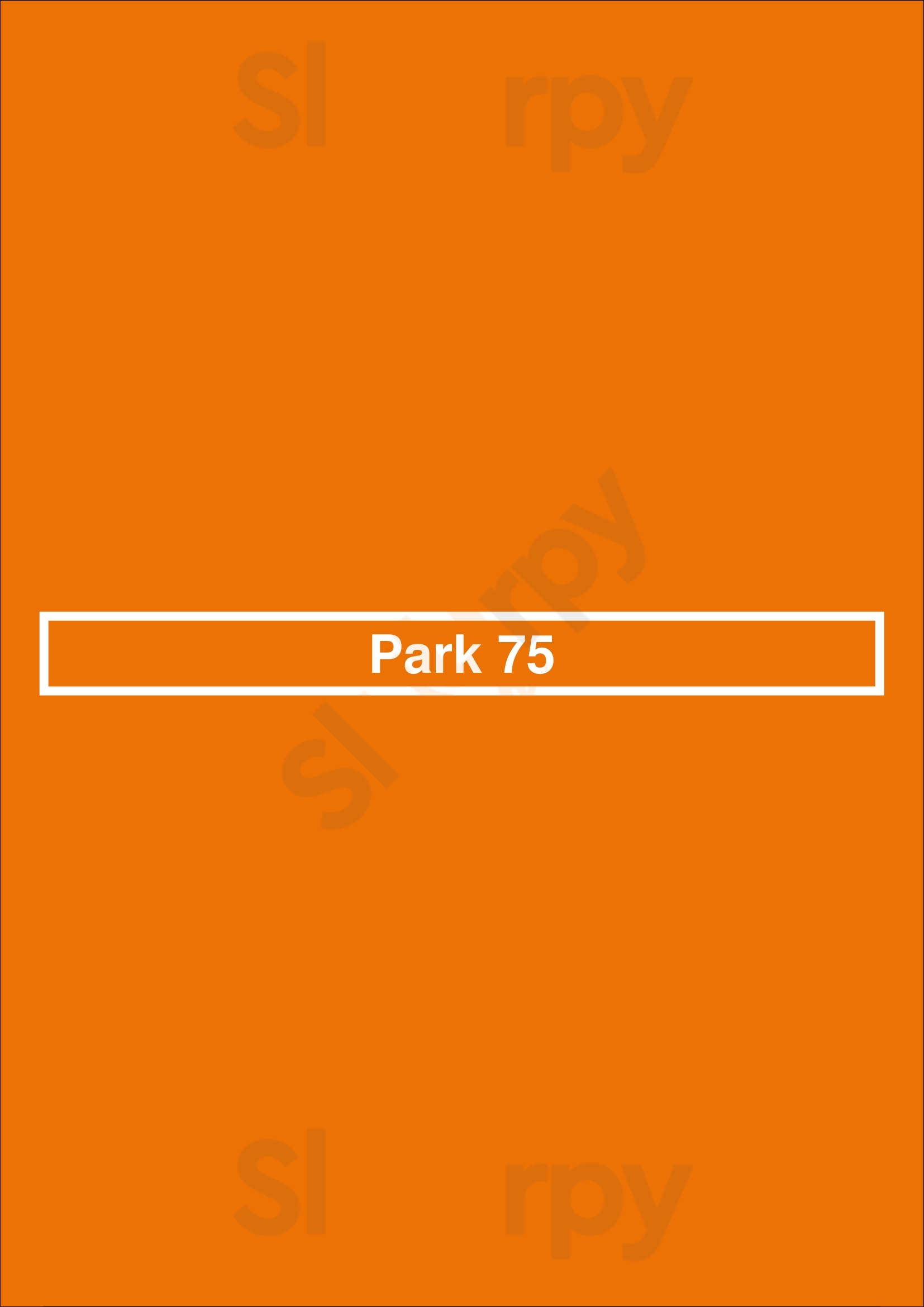 Park 75 Atlanta Menu - 1