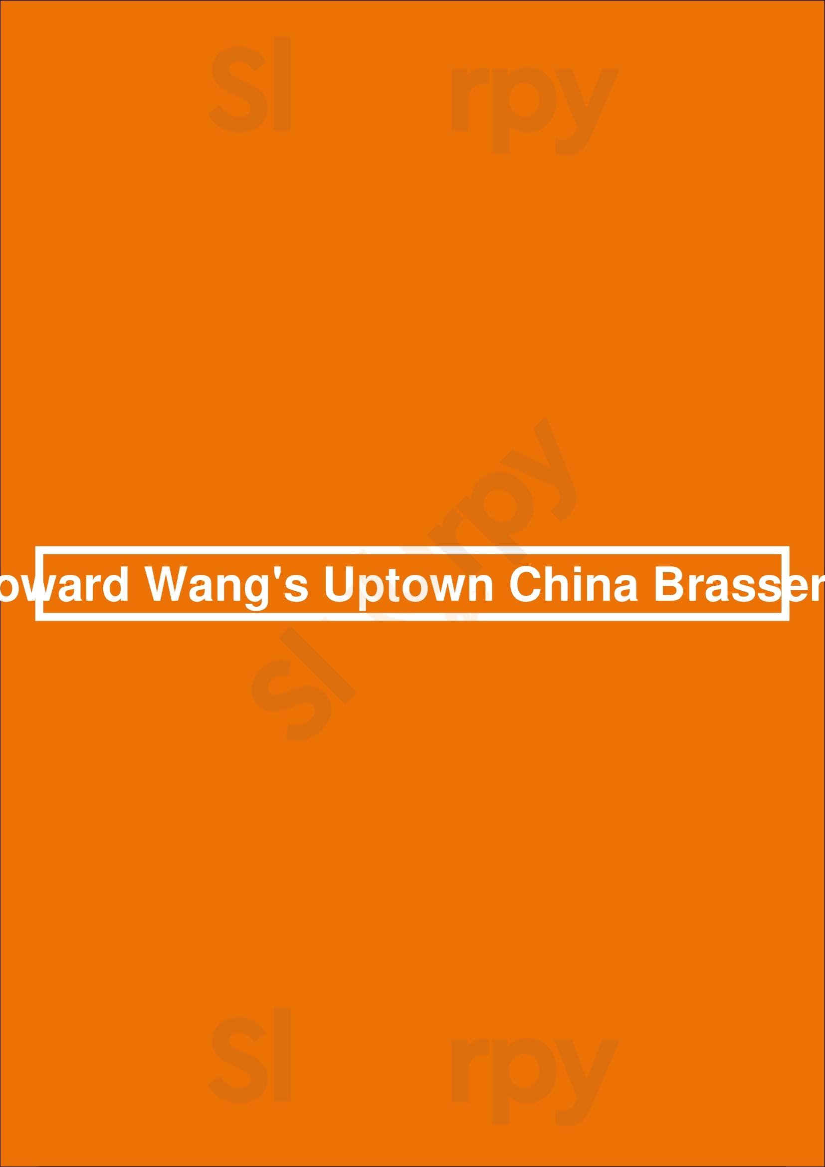 Howard Wang's Uptown China Brasserie Dallas Menu - 1