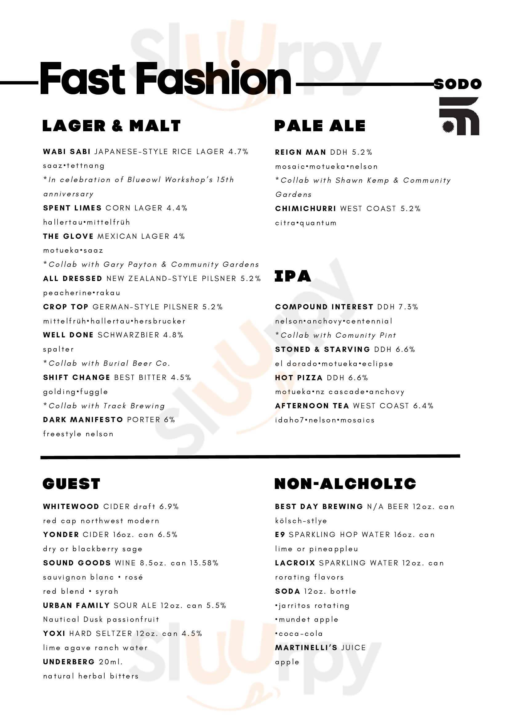 Main Menu - The Masonry