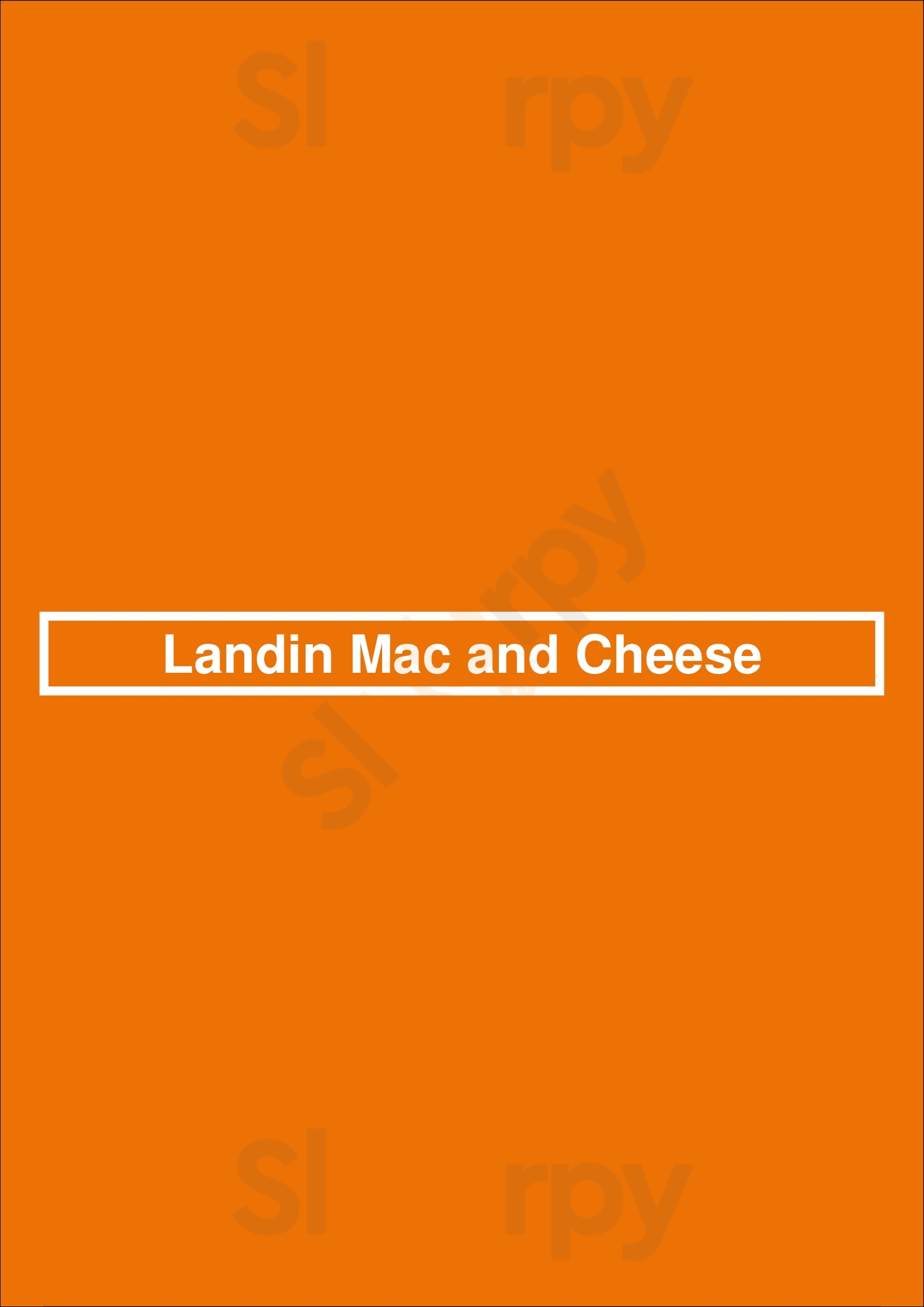 Landin Mac And Cheese Bronx Menu - 1