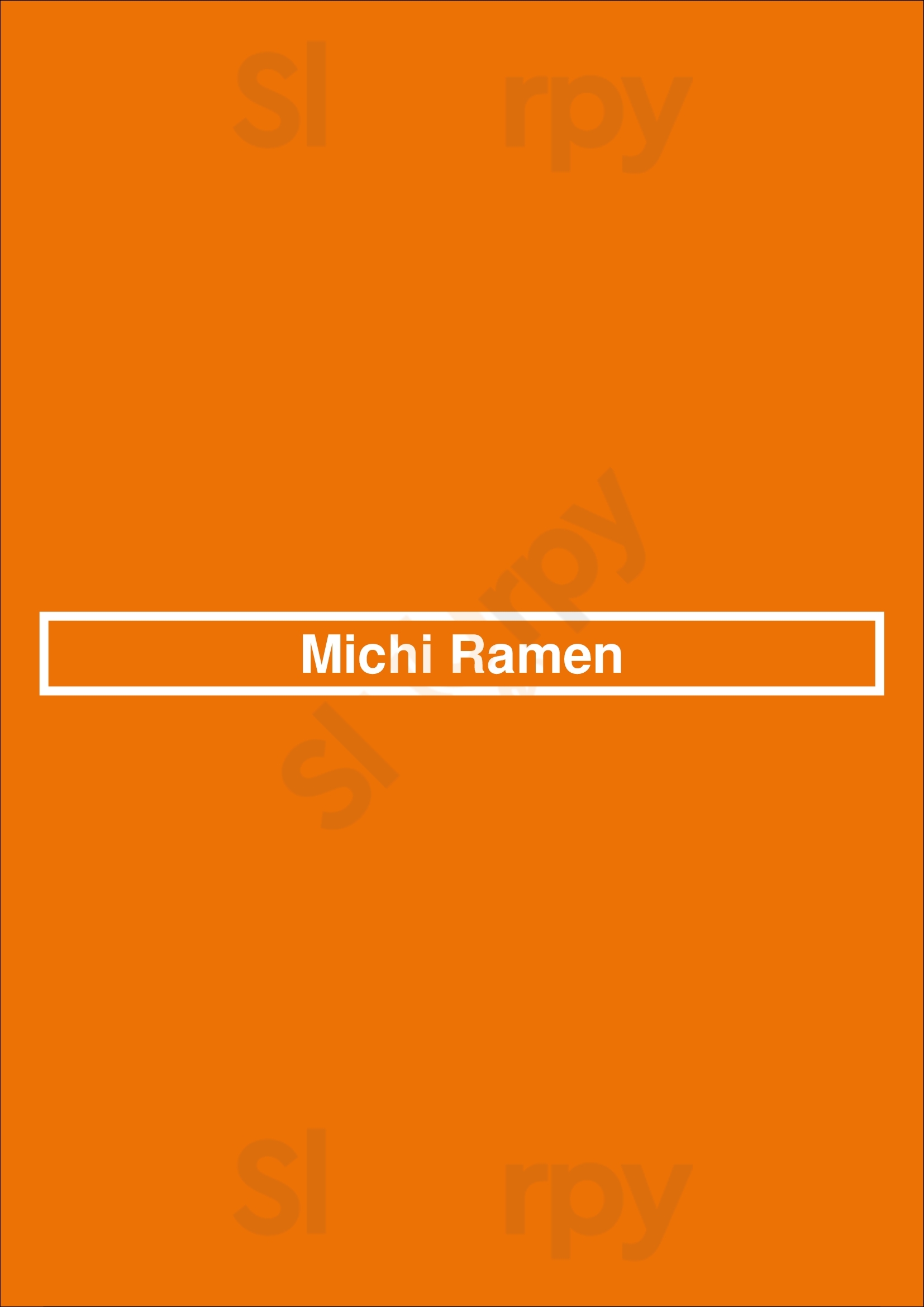 Michi Ramen Austin Menu - 1