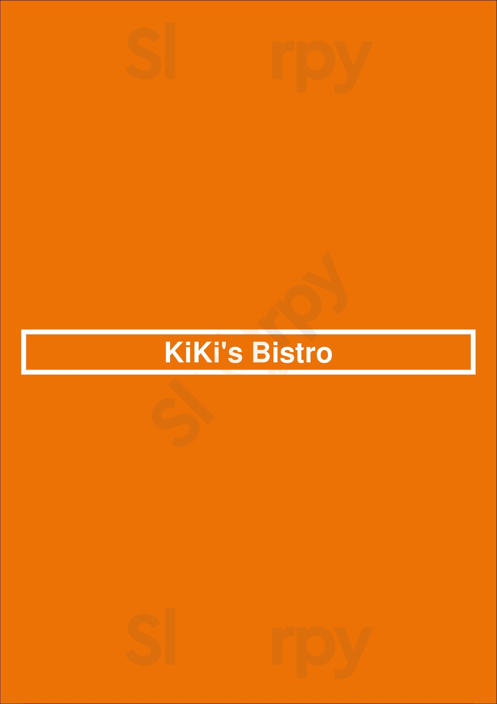 Kiki's Bistro Chicago Menu - 1