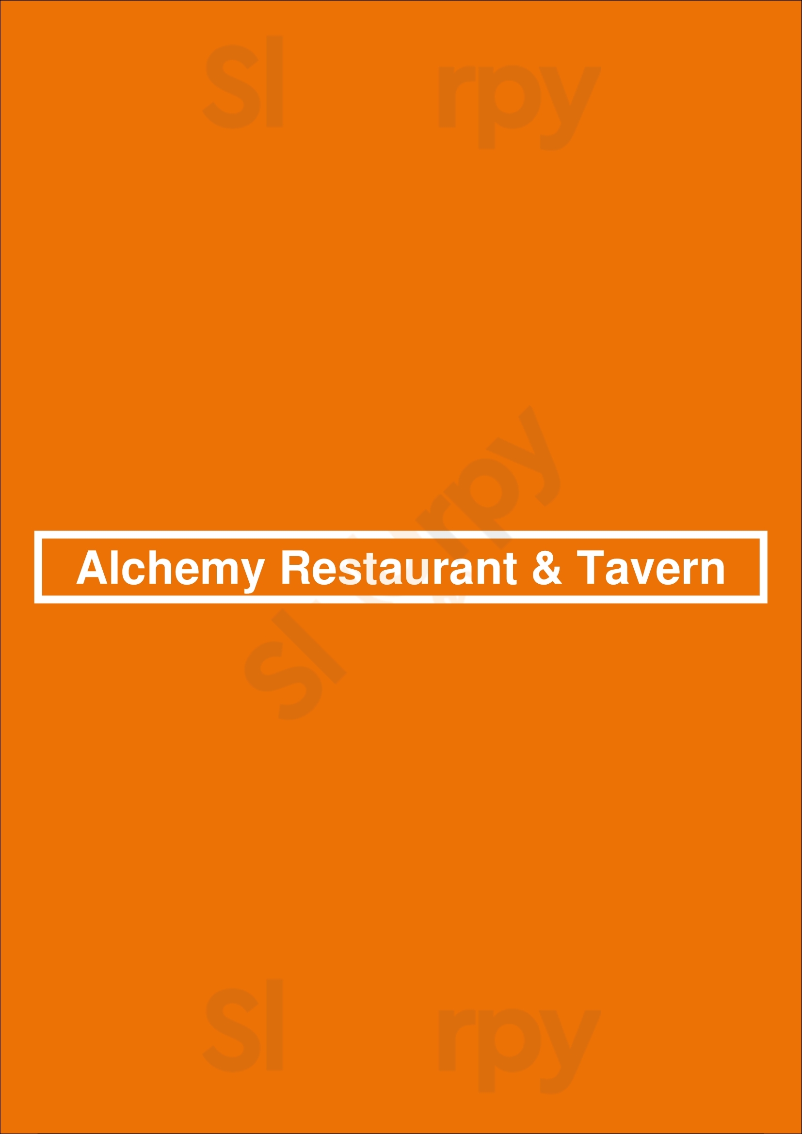 Alchemy Restaurant & Tavern Brooklyn Menu - 1