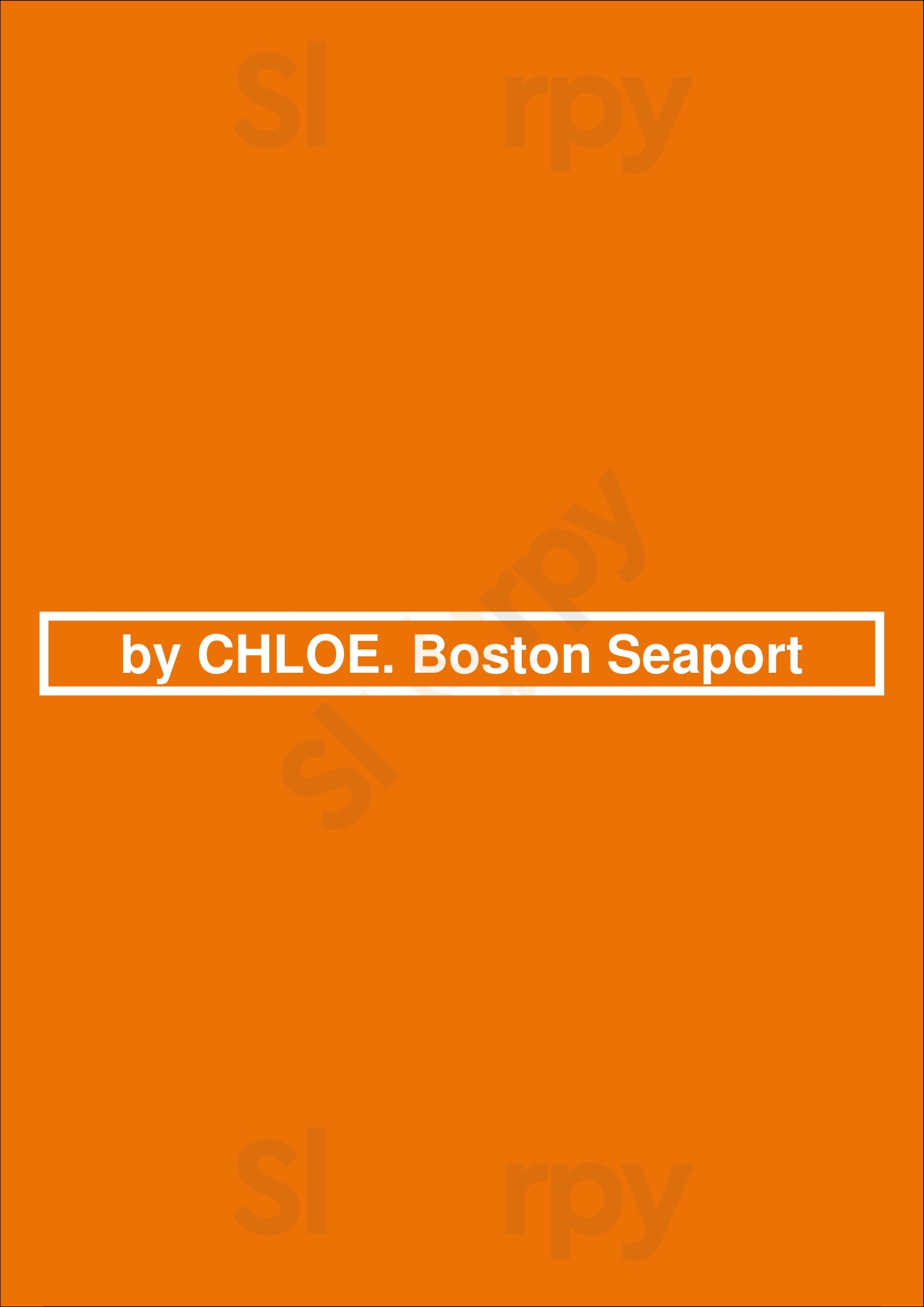 By Chloe. Boston Seaport Boston Menu - 1