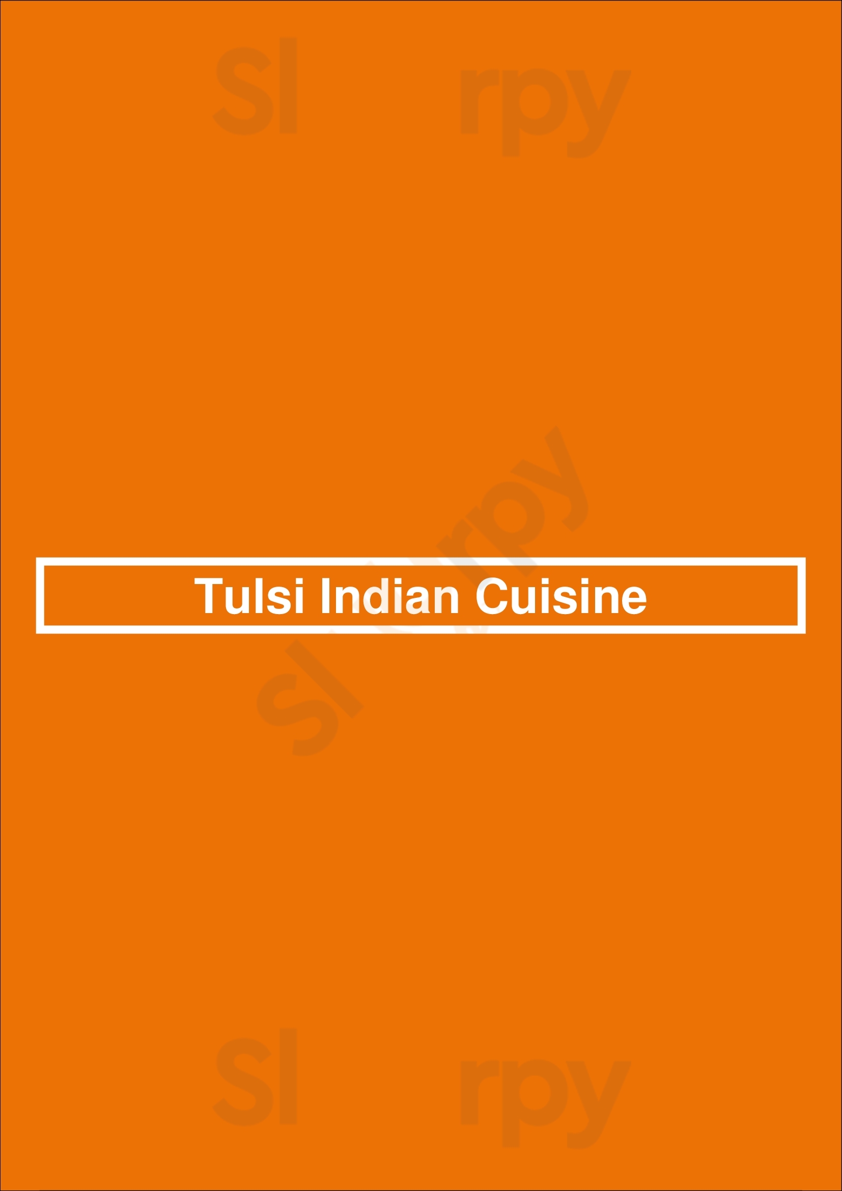 Tulsi Indian Cuisine Richmond Menu - 1