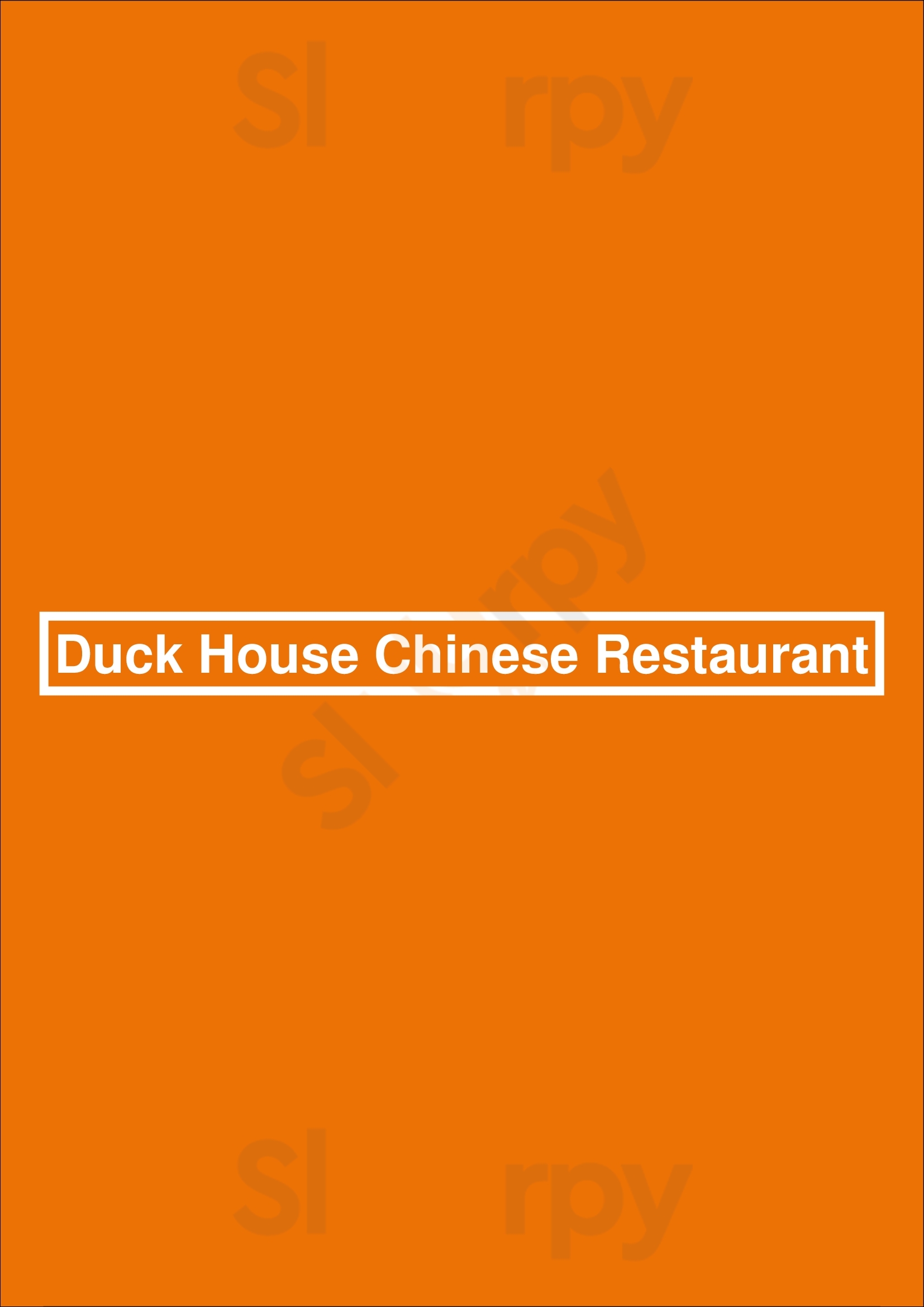 Duck House Chinese Restaurant Portland Menu - 1
