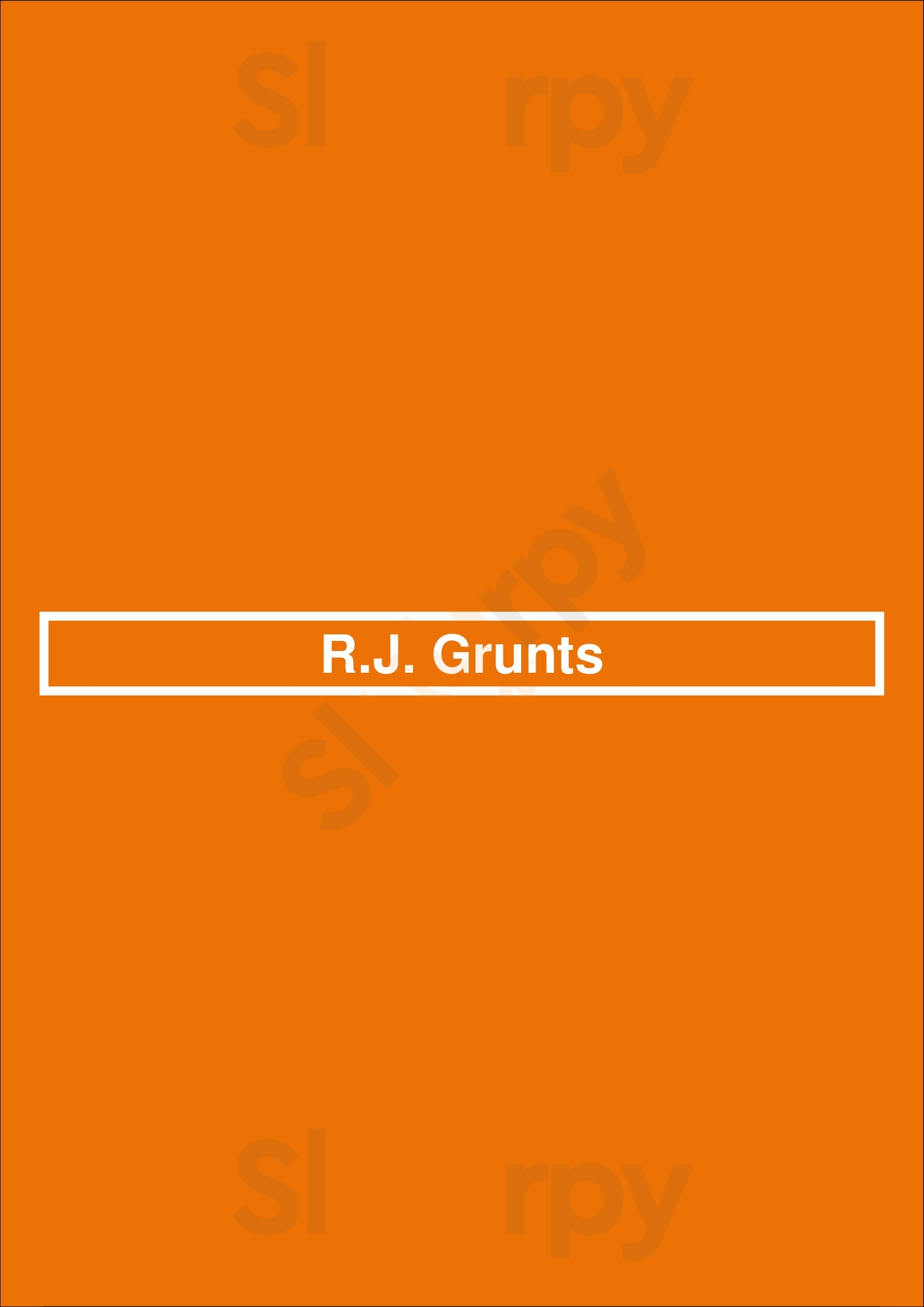 R.j. Grunts Chicago Menu - 1