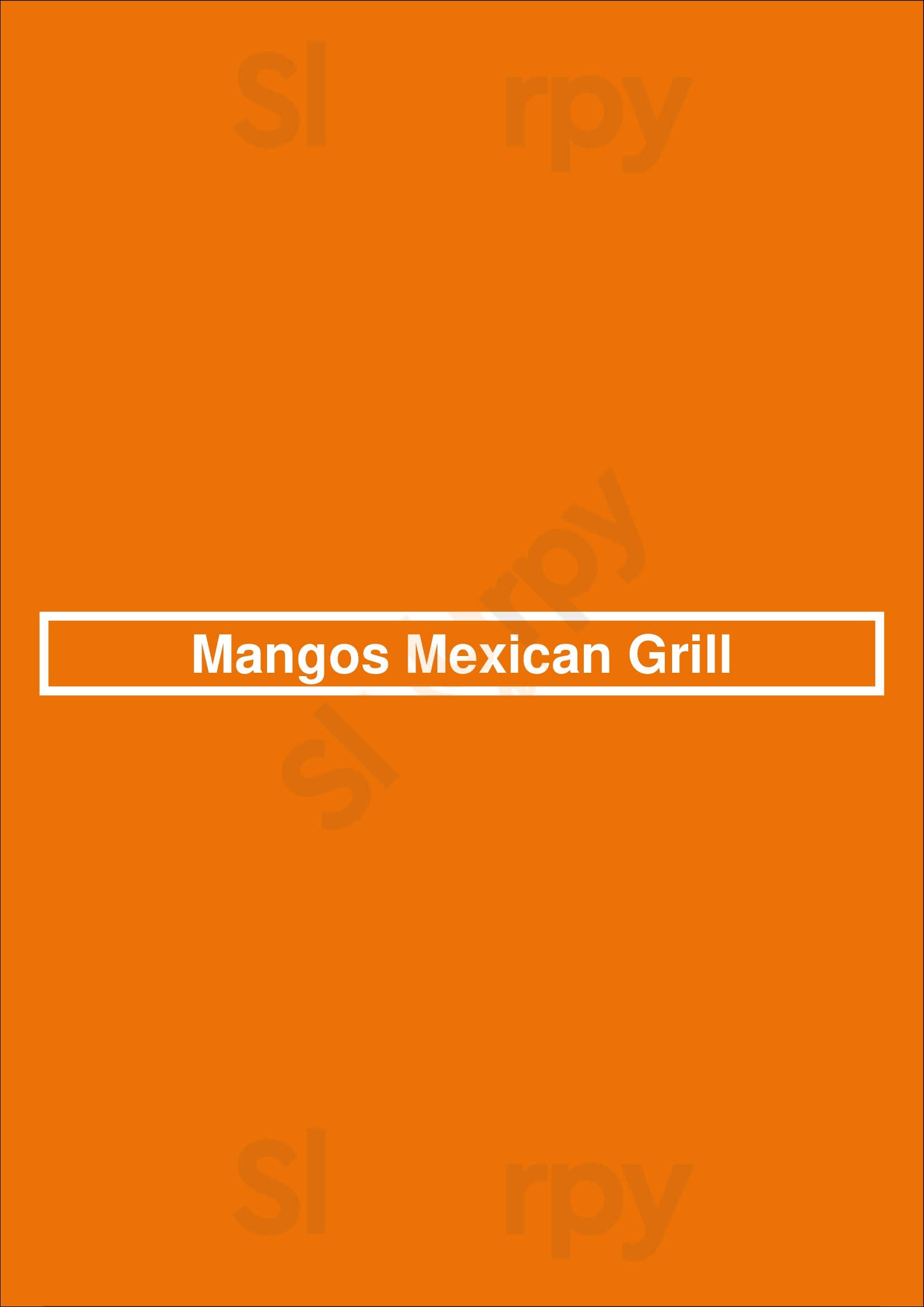 Mangos Mexican Grill San Jose Menu - 1