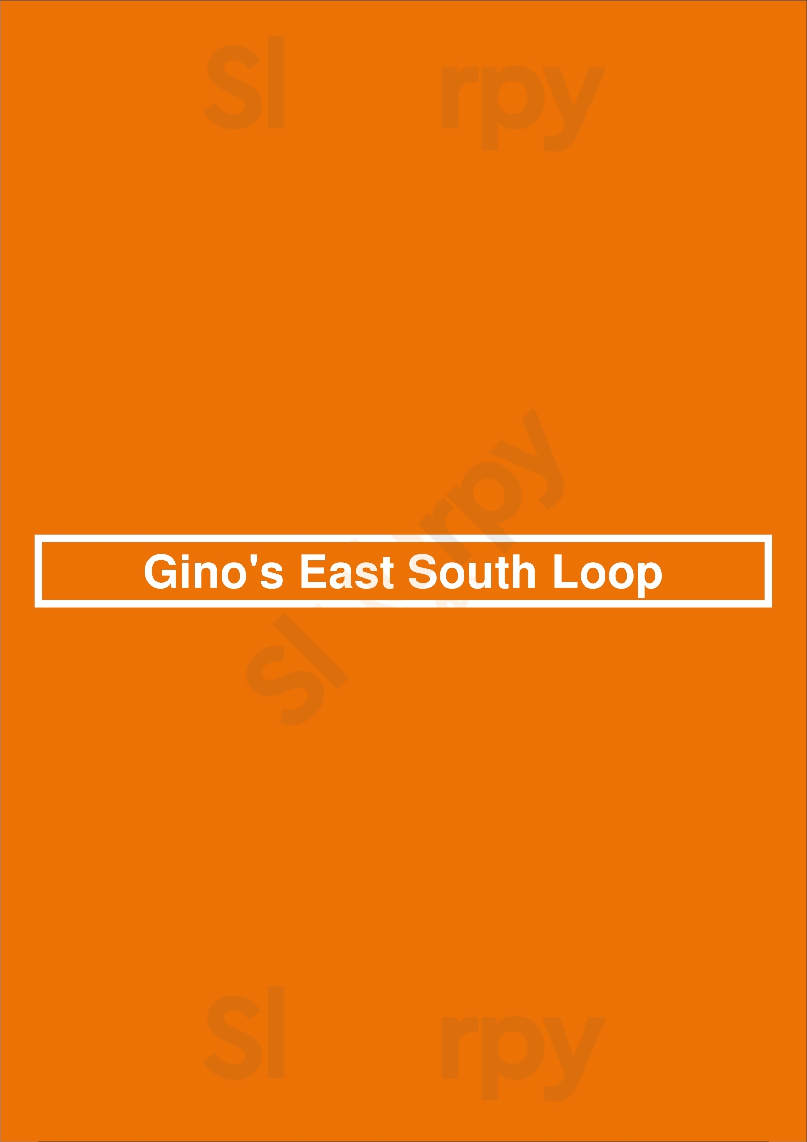 Gino's East South Loop Chicago Menu - 1