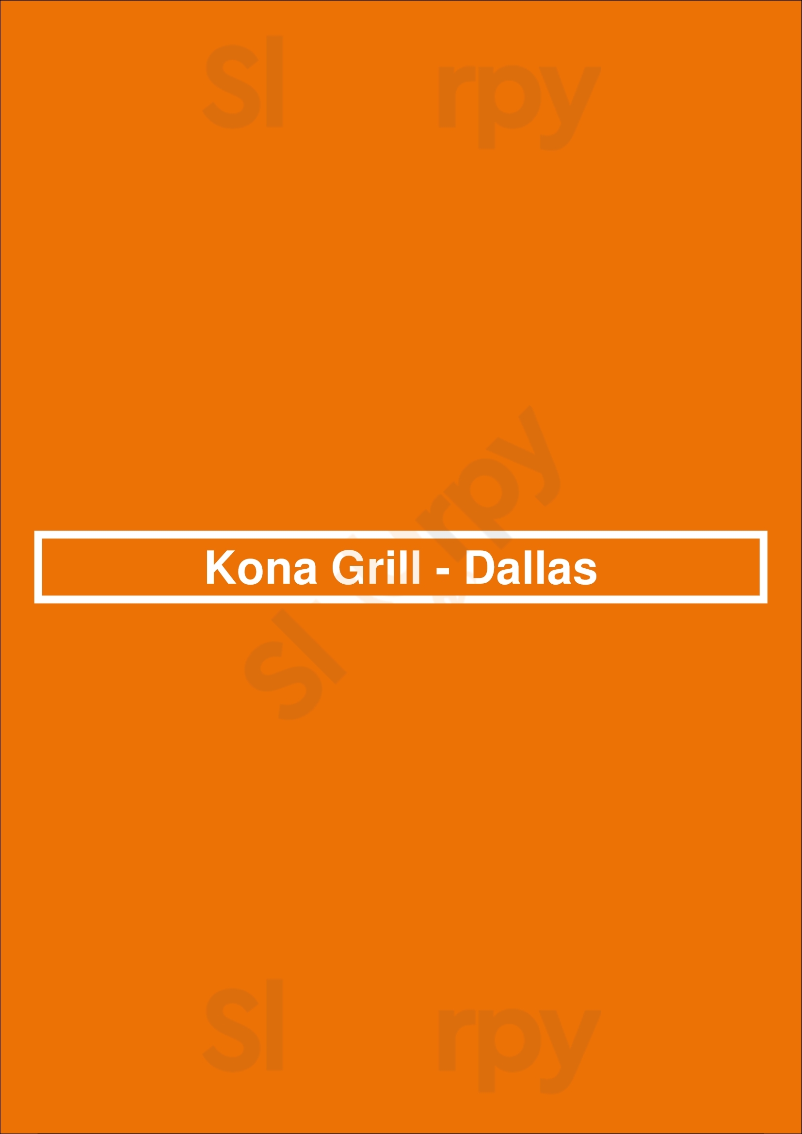 Kona Grill Dallas Menu - 1