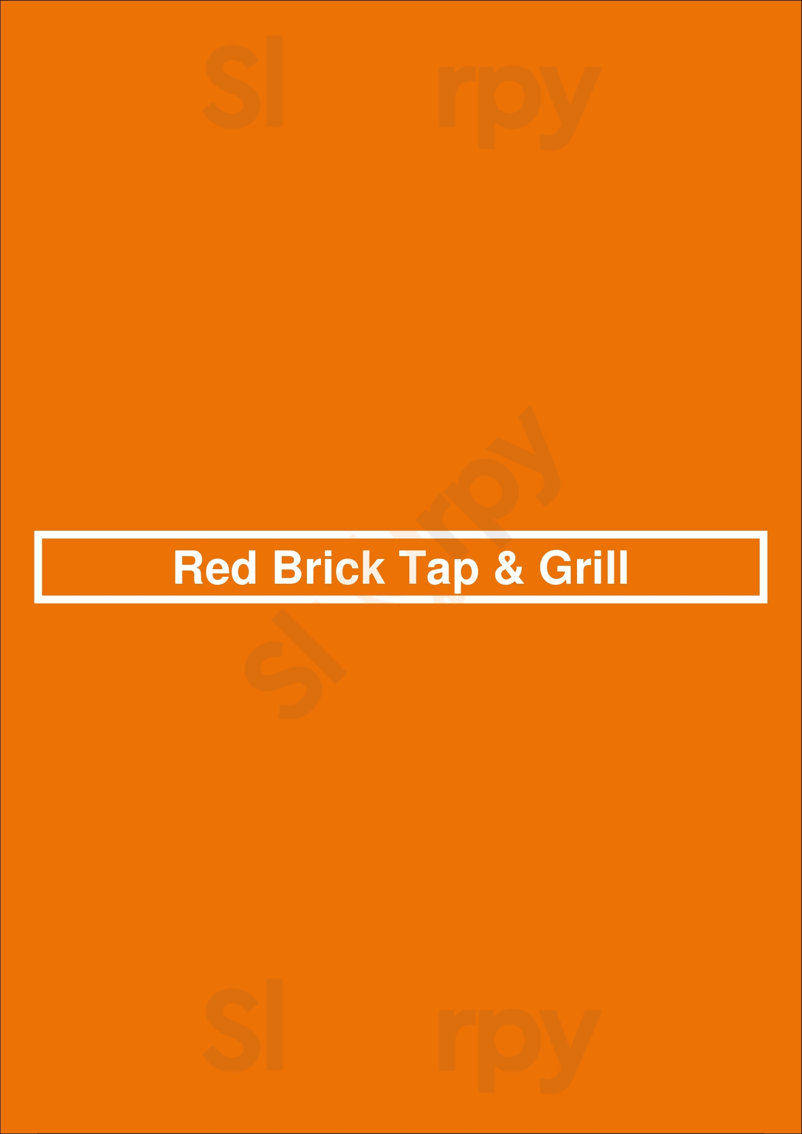 Main Menu - Red Brick Tap & Grill