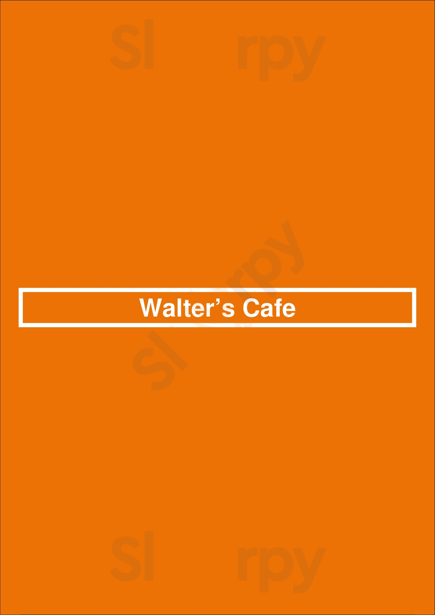 Walter’s Cafe Beverly Hills Menu - 1