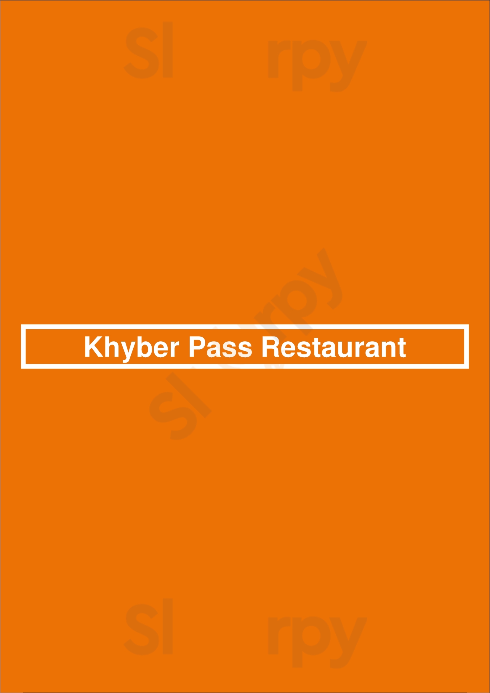 Khyber Pass Restaurant San Diego Menu - 1