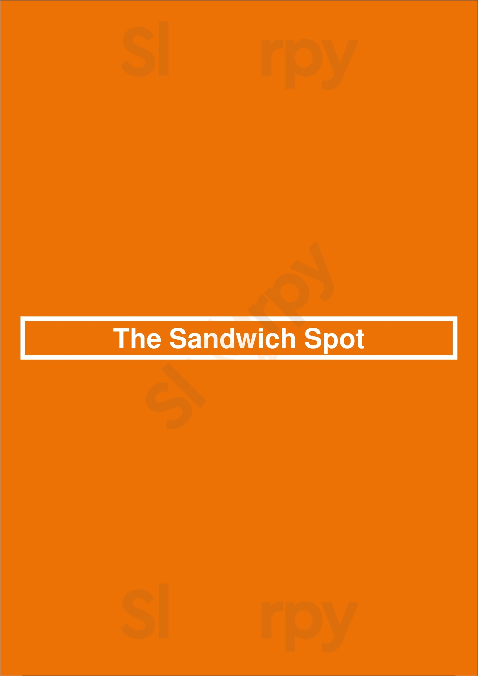 The Sandwich Spot San Jose Menu - 1