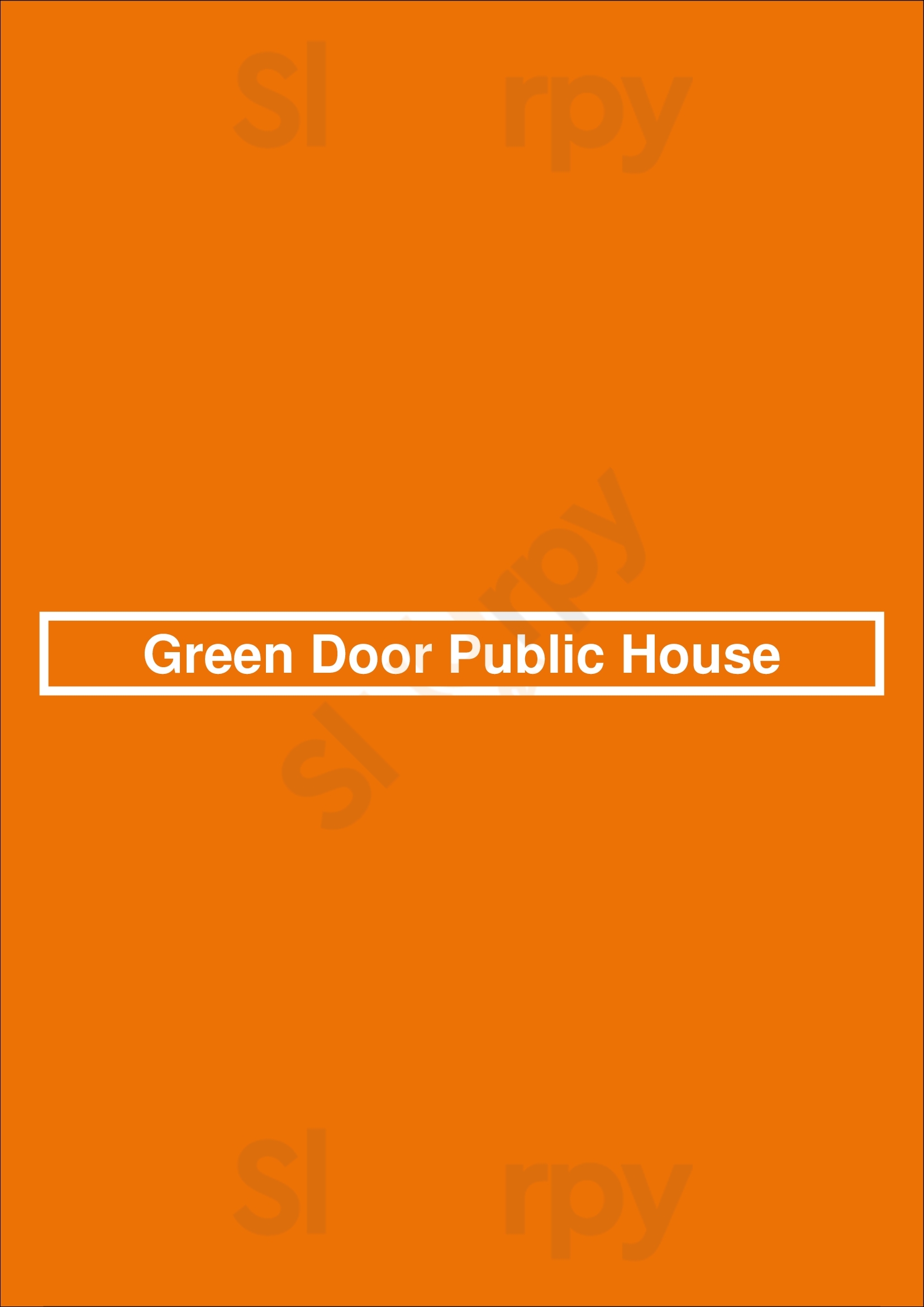 Green Door Public House Dallas Menu - 1