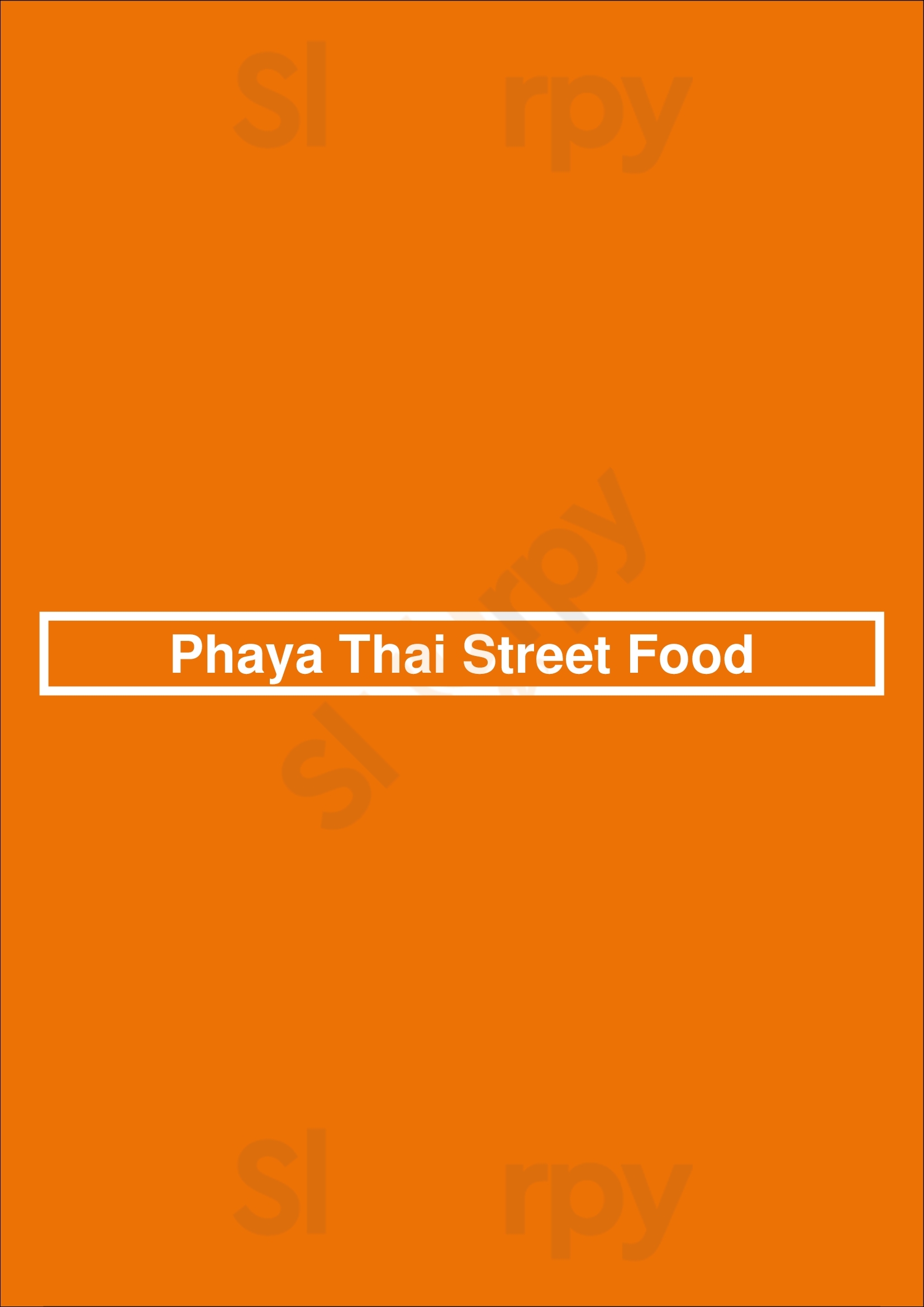 Phaya Thai Street Food Indianapolis Menu - 1