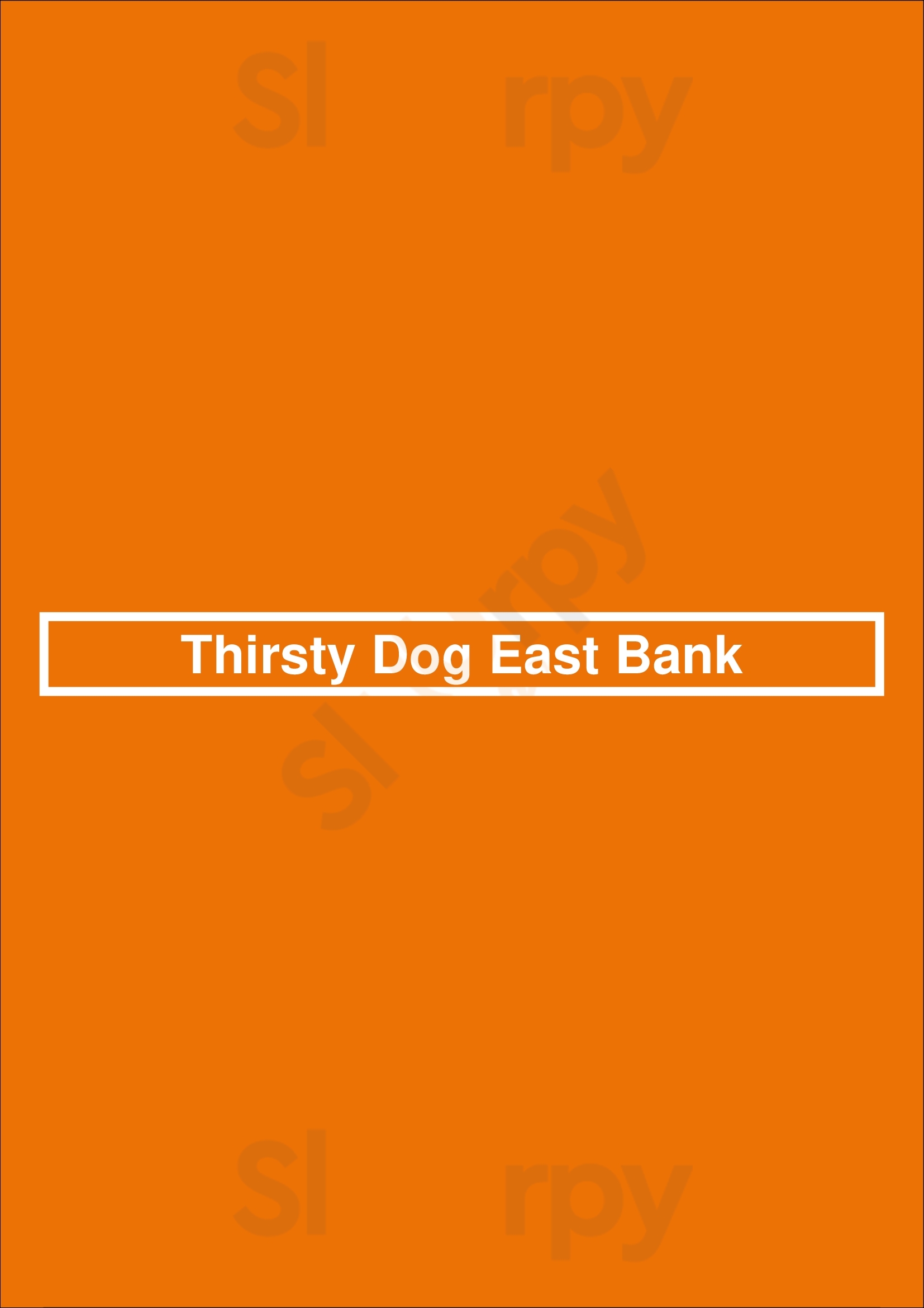 Thirsty Dog East Bank Cleveland Menu - 1