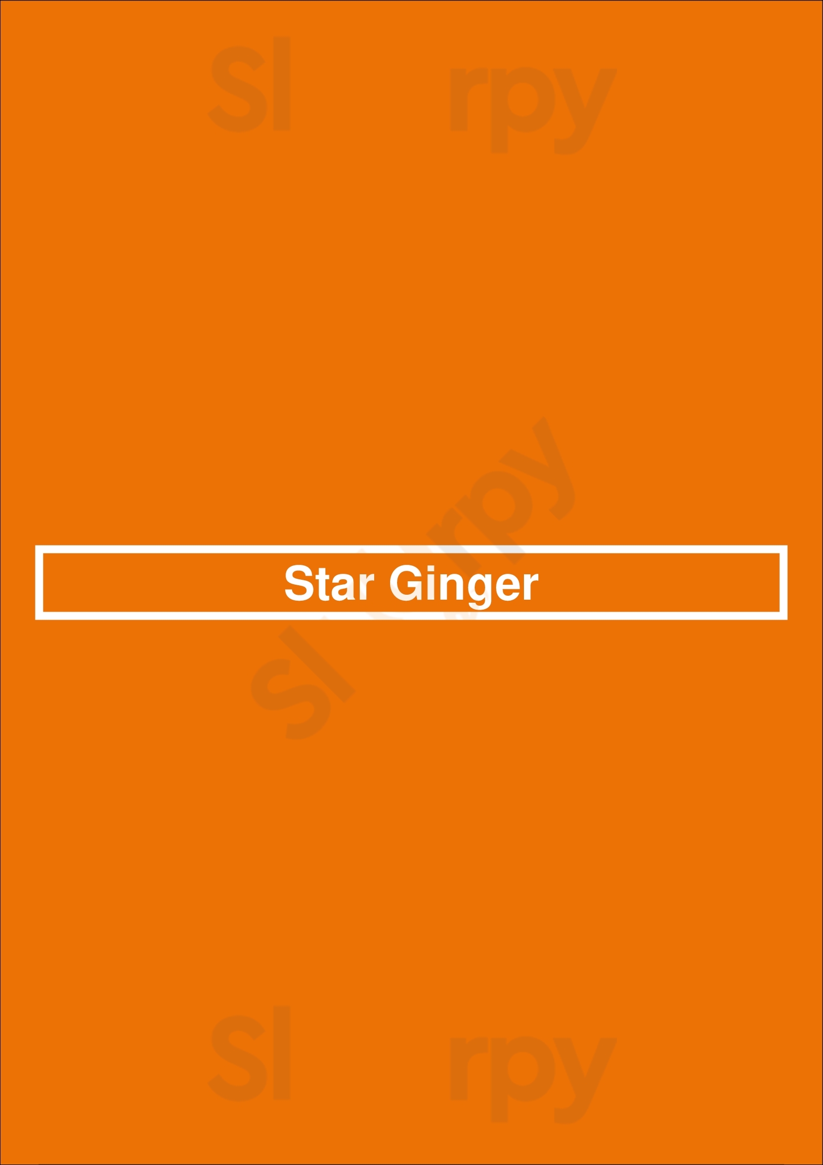 Star Ginger Sacramento Menu - 1