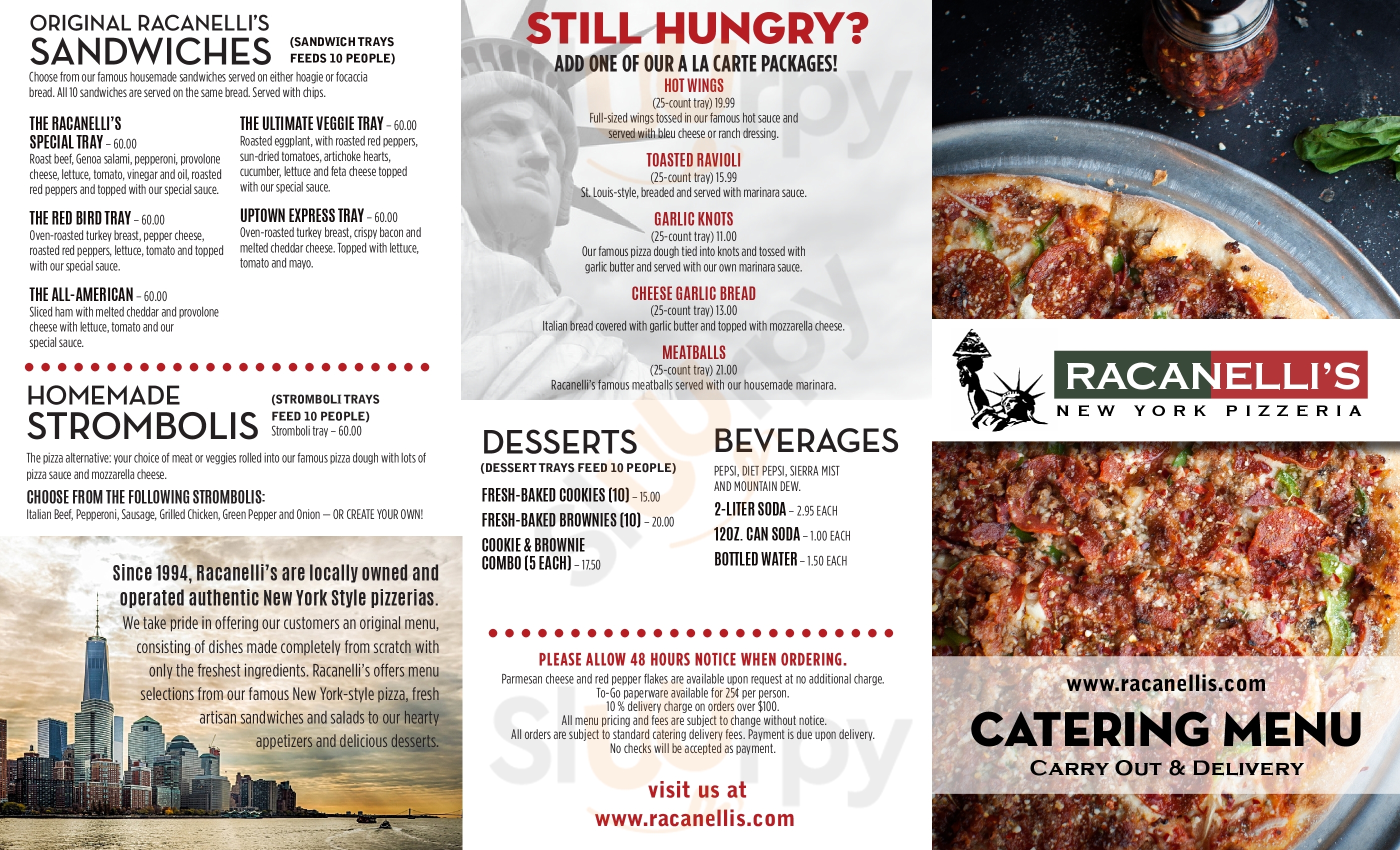 Racanelli's Pizza Saint Louis Menu - 1