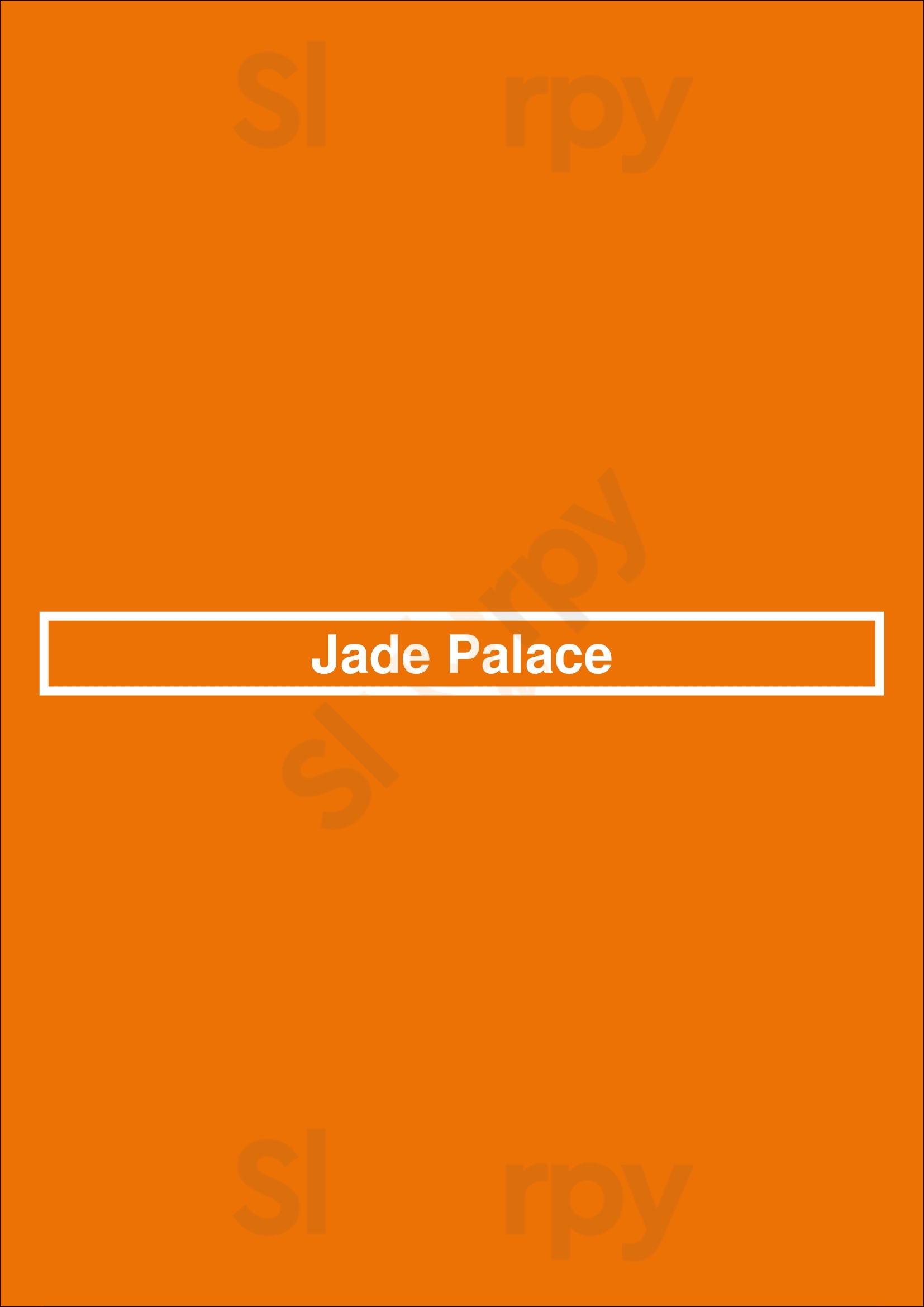 Main Menu - Jade Palace