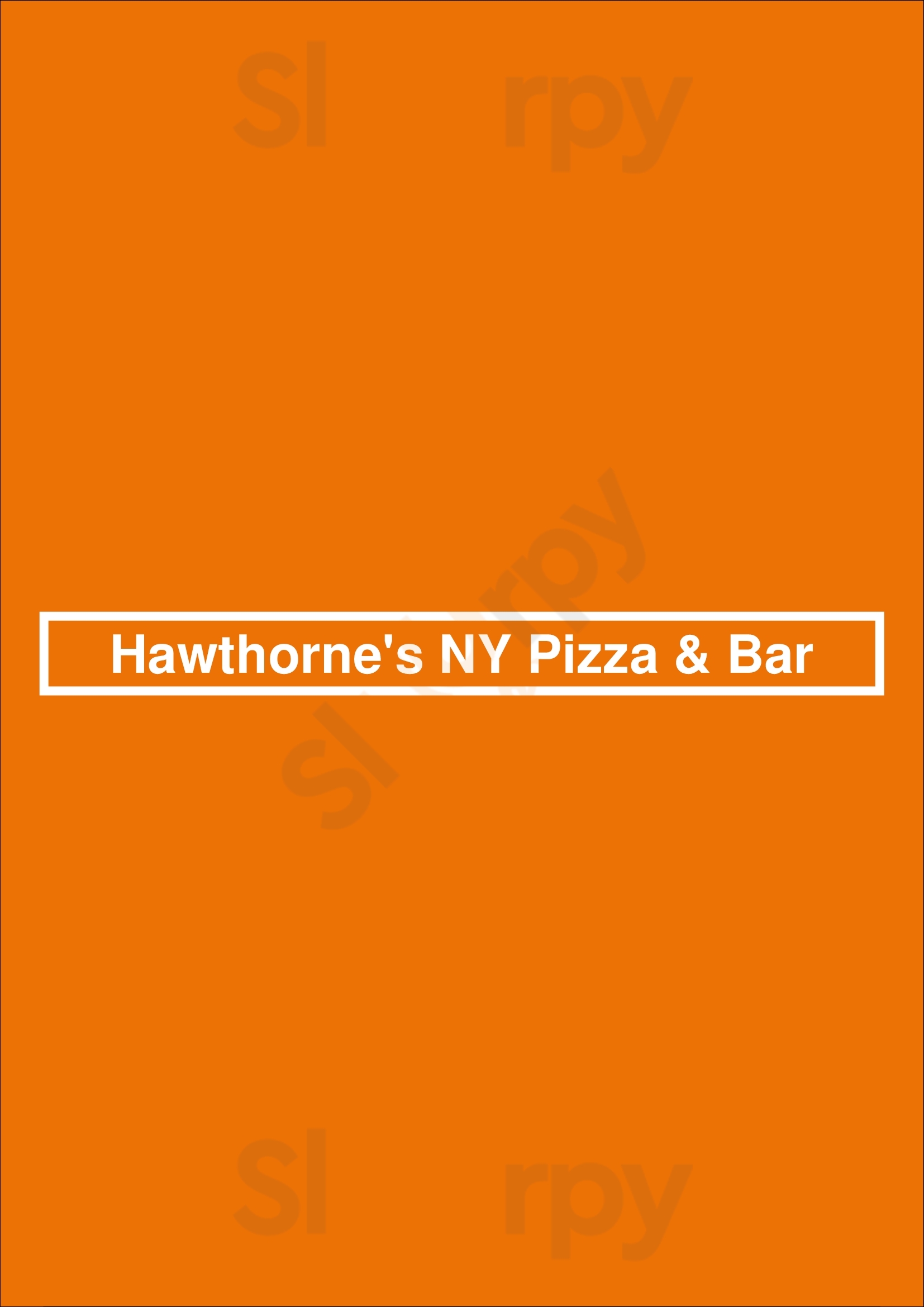 Hawthorne's Ny Pizza & Bar Charlotte Menu - 1
