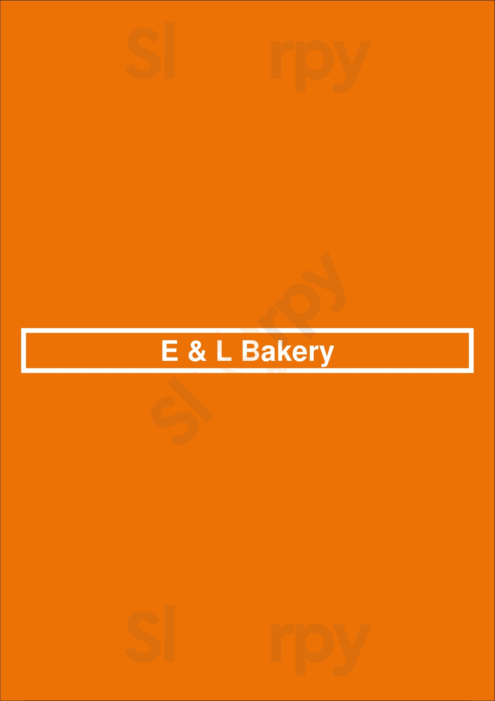 E & L Bakery Bronx Menu - 1