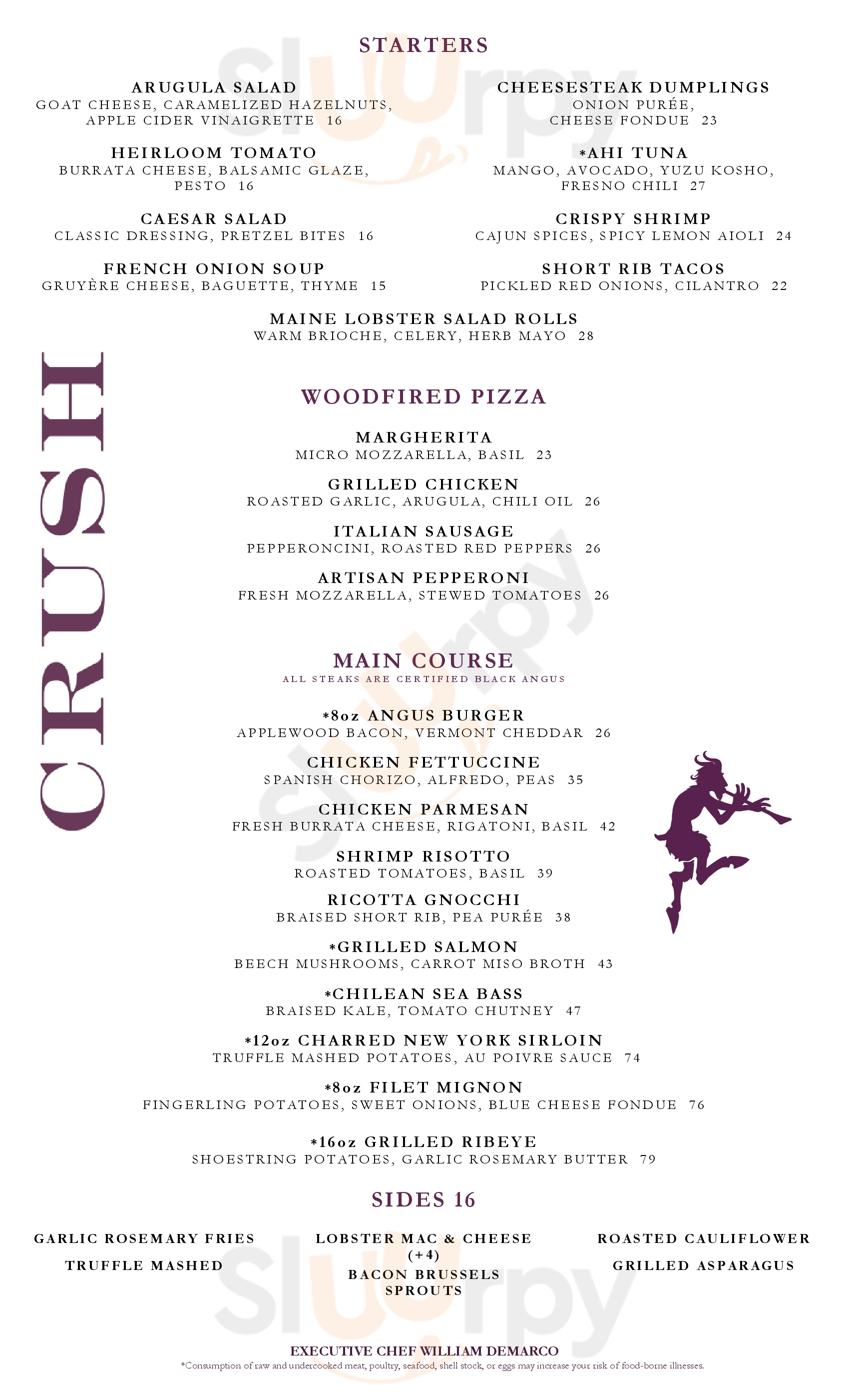 Crush Las Vegas Menu - 1