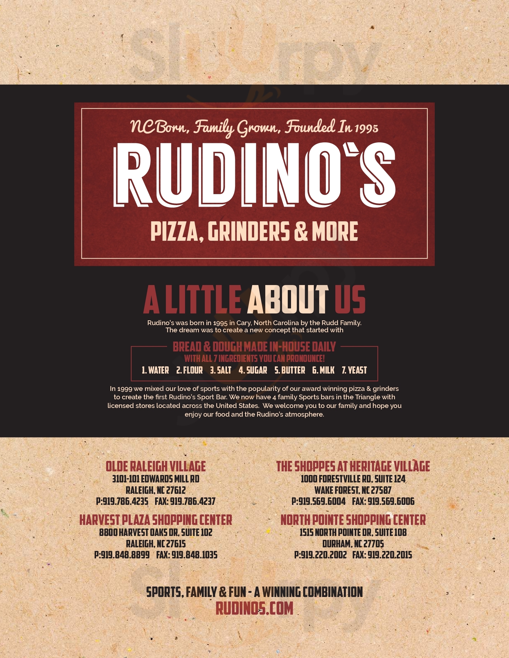 Main Menu - Rudino's Pizza And Grinders