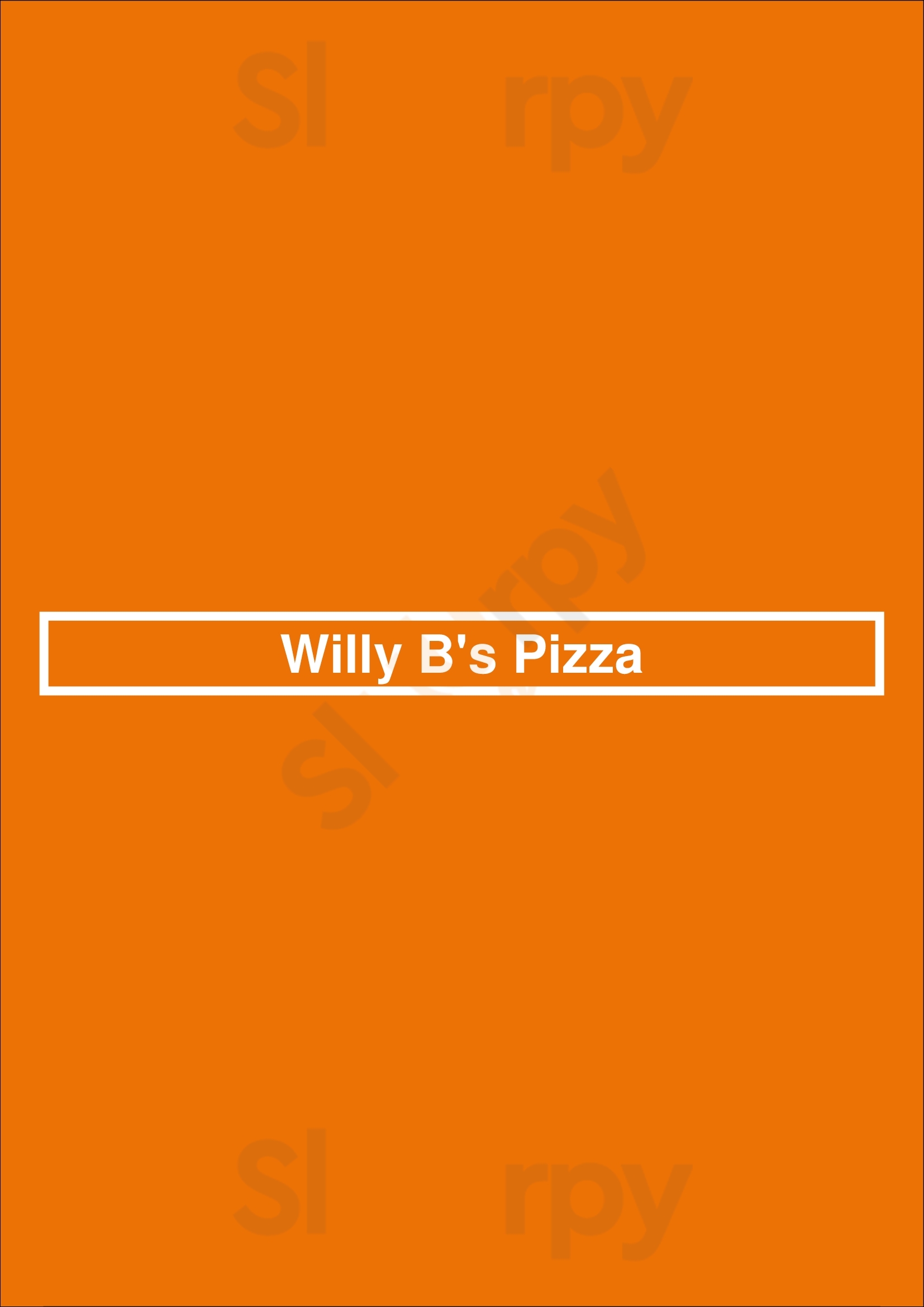 Main Menu - Willy B's Pizza
