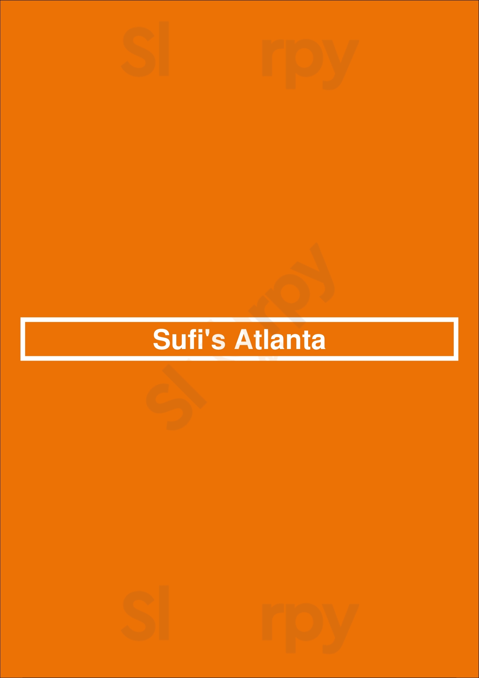 Sufi's Kitchen Atlanta Menu - 1