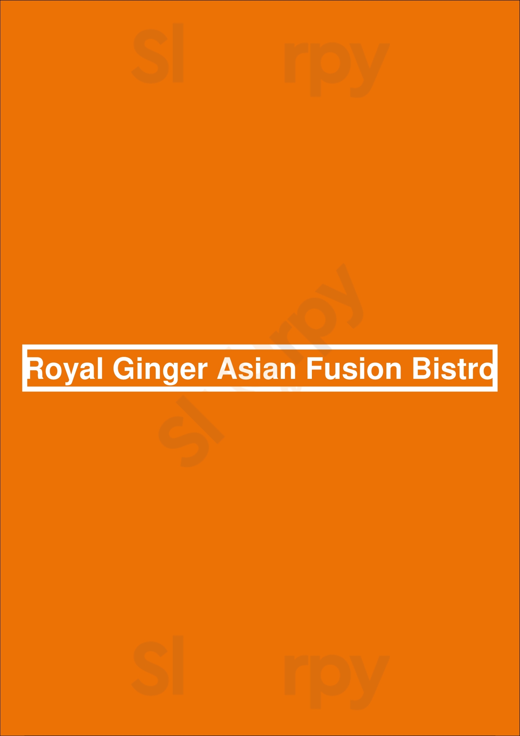 Royal Ginger Asian Fusion Bistro Columbus Menu - 1