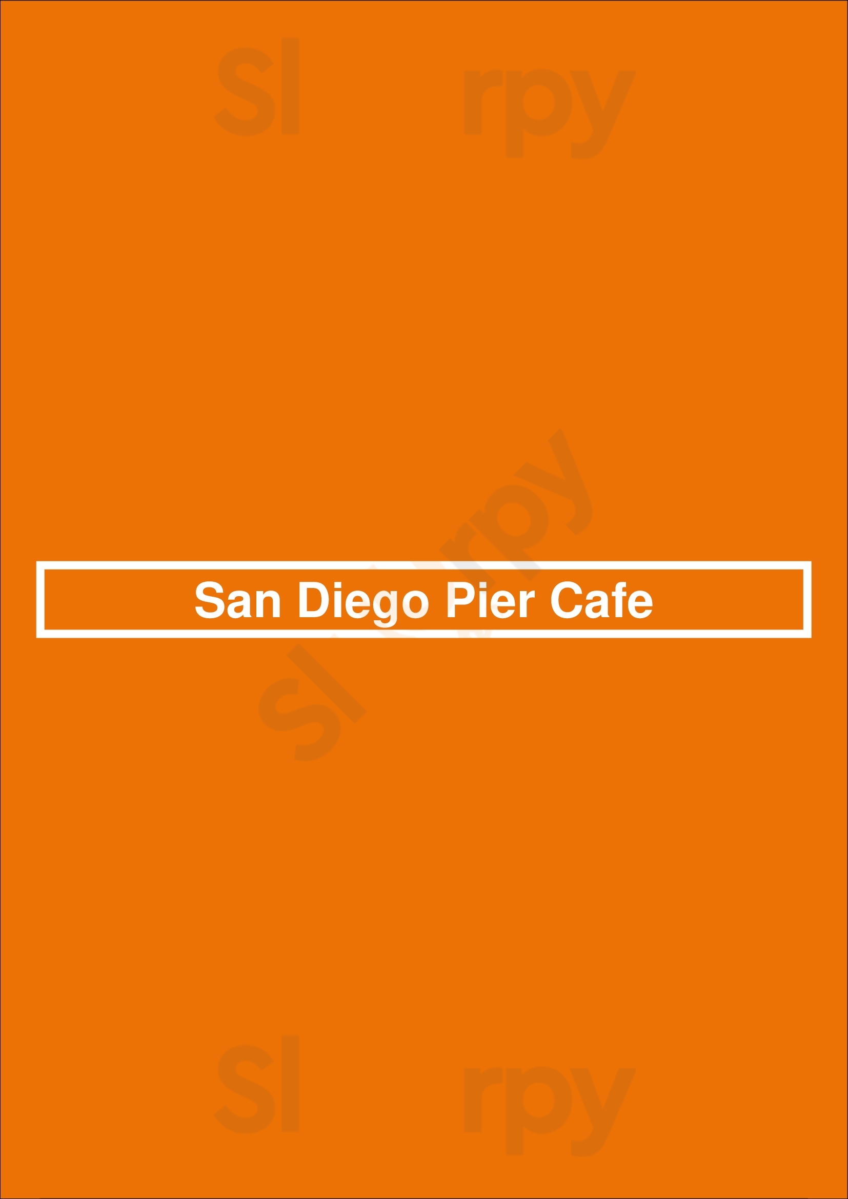 San Diego Pier Cafe San Diego Menu - 1