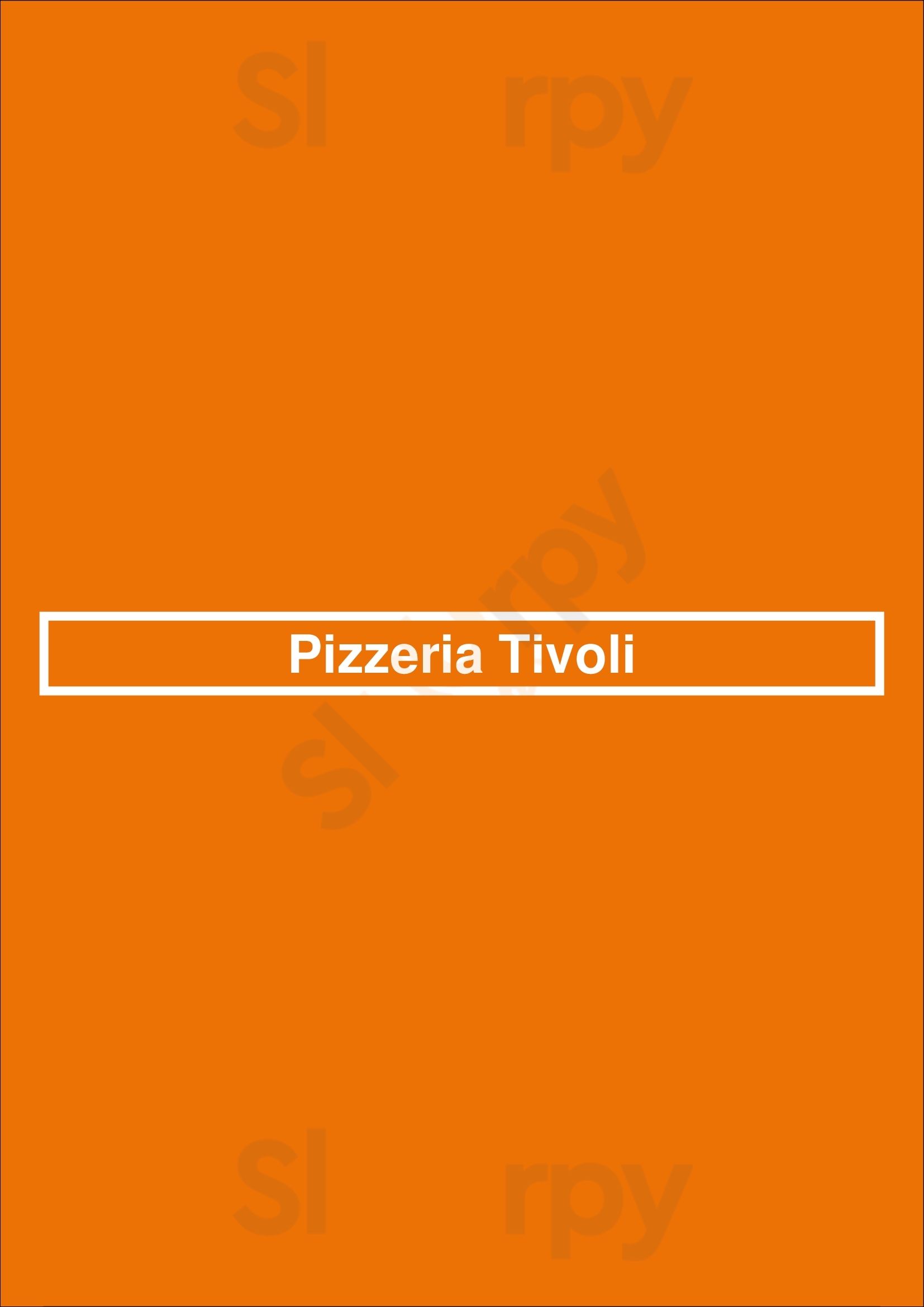 Main Menu - Pizzeria Tivoli
