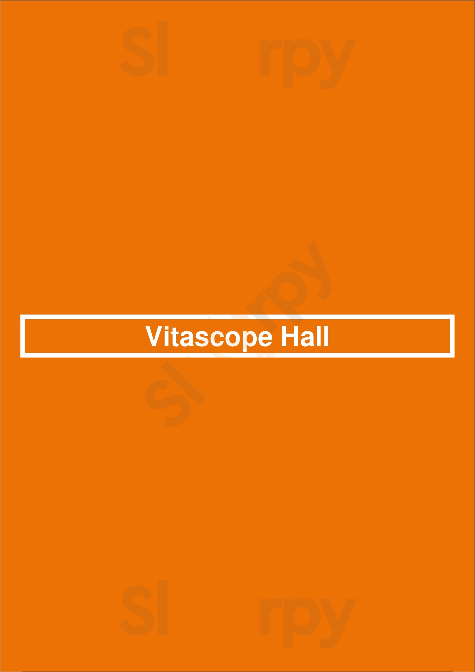 Vitascope Hall New Orleans Menu - 1