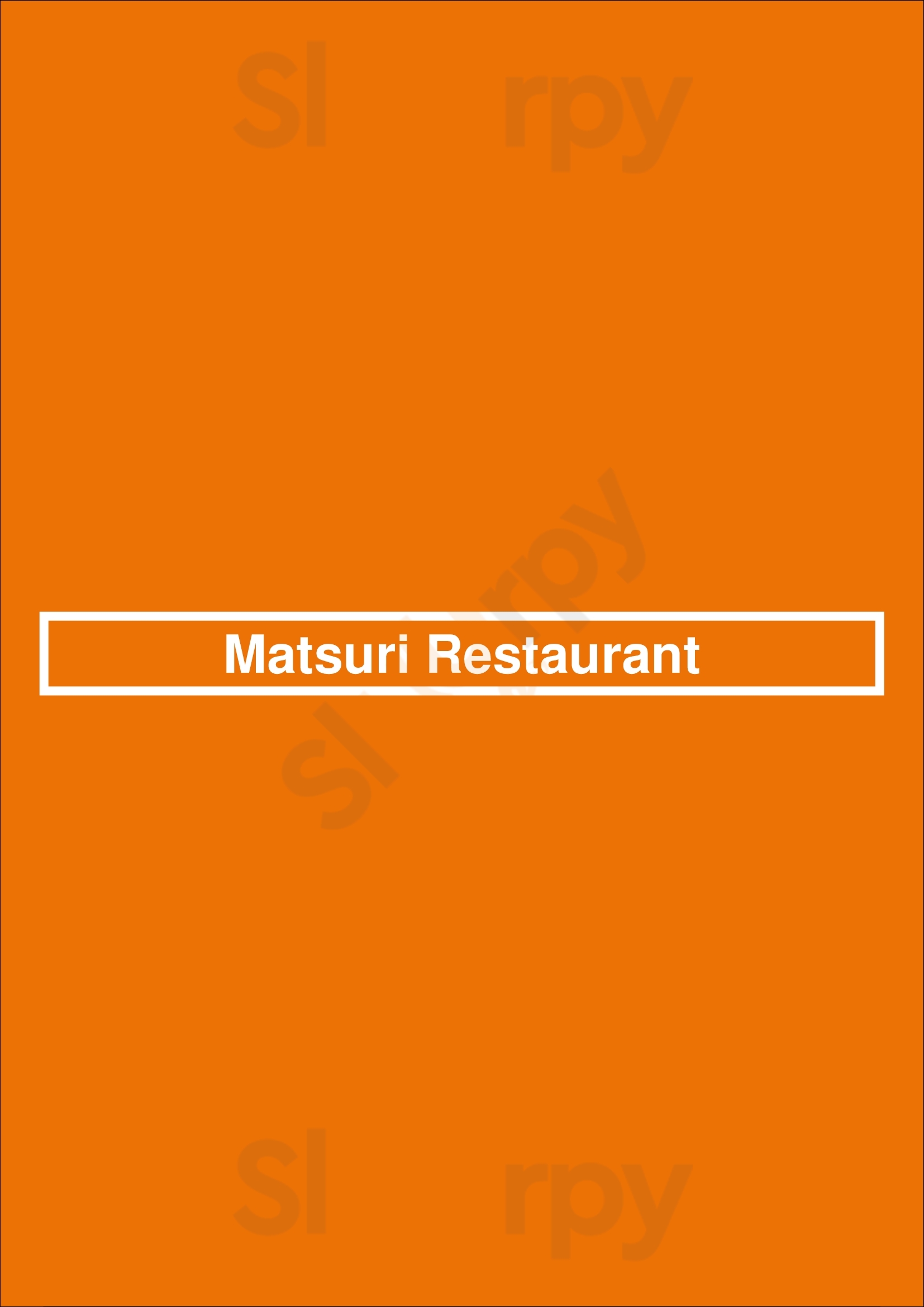 Matsuri Restaurant Baltimore Menu - 1
