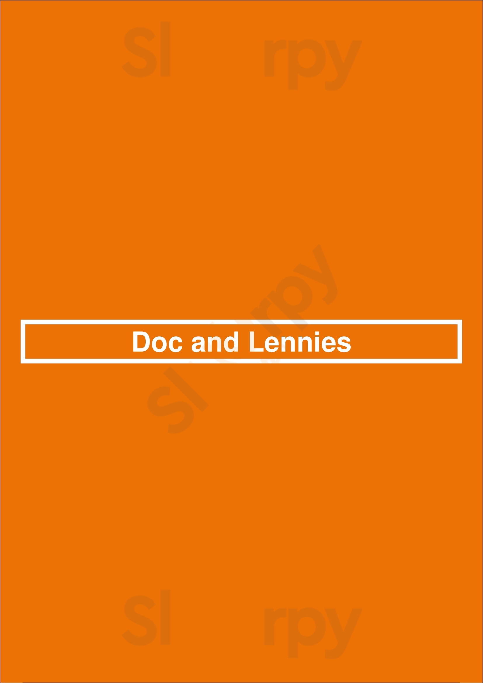 Main Menu - Doc And Lennies