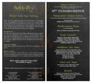 Market Grille Cafe menu