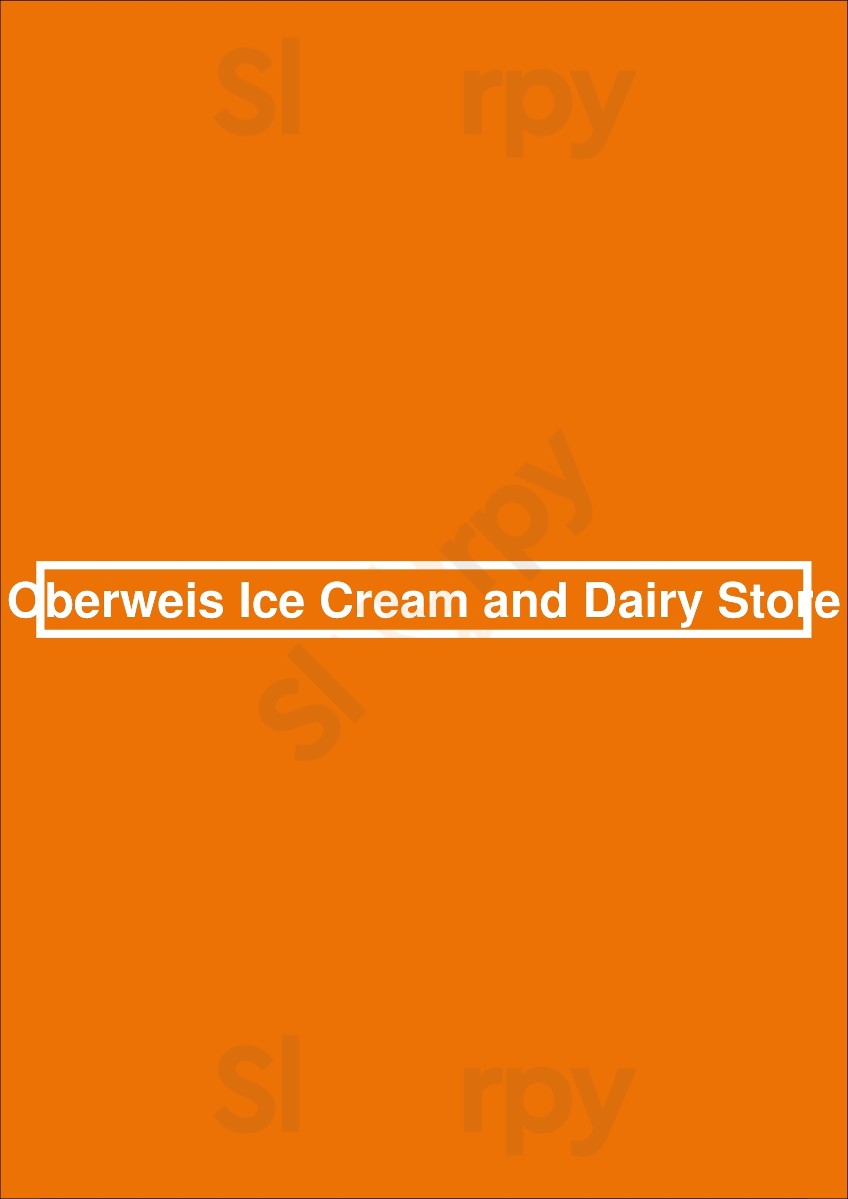 Oberweis Ice Cream And Dairy Store Saint Louis Menu - 1